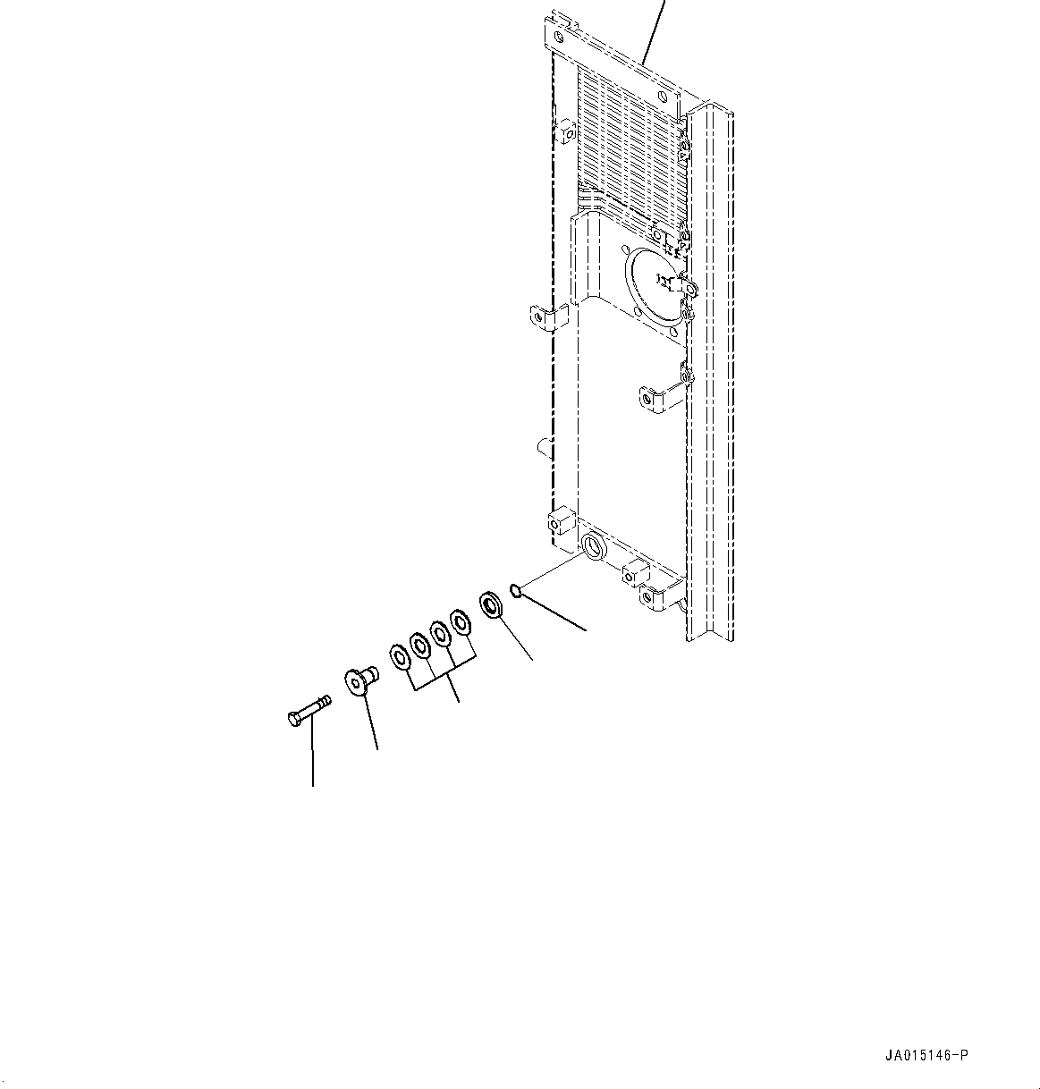 Bracket(Cooling System,Fan Motor Mounting,For Radio Control Specification) (14X-03-61310) KOMATSU