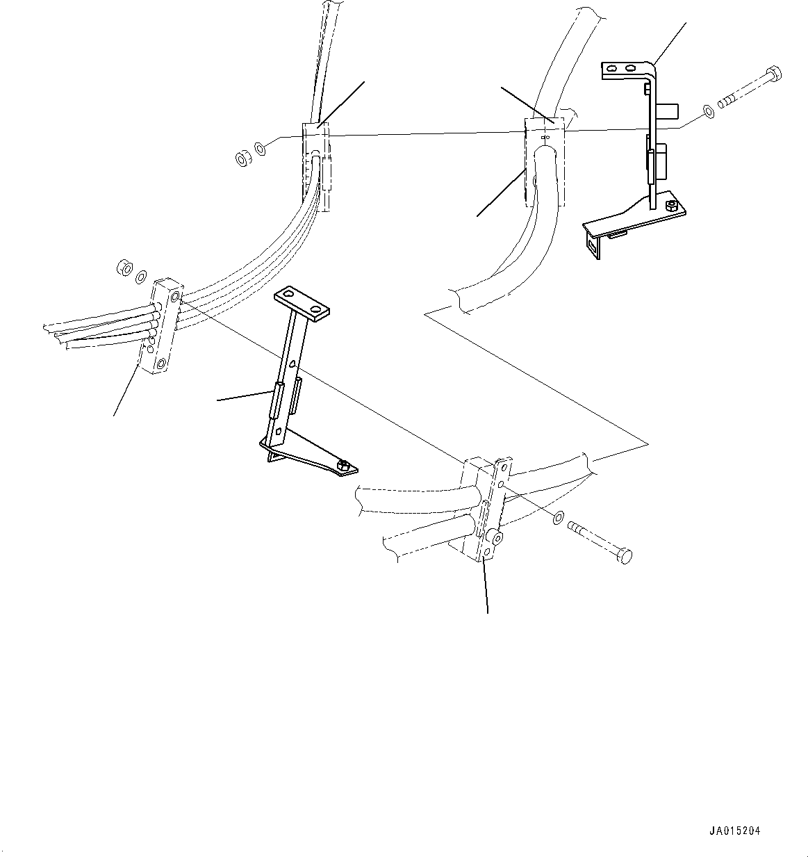 Bracket(Hydraulic Piping,Work Equipment Control Proportional Pressure Control (PPC) Piping Mounting) (417-62-53411) KOMATSU