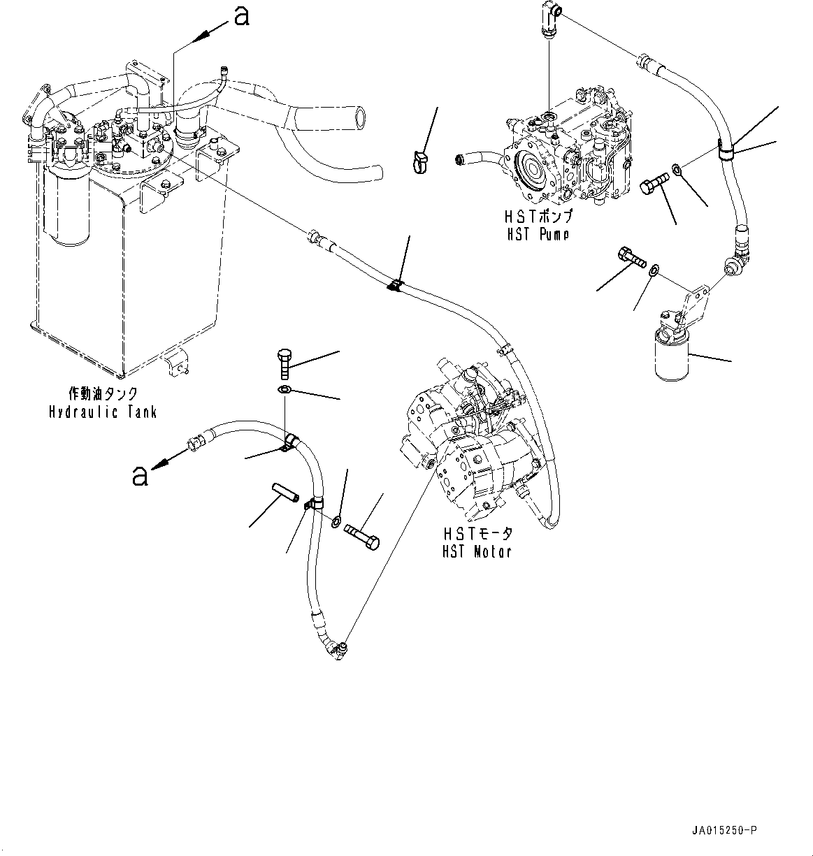 Filter Assembly(Hydrostatic Transmission (HST) Oil Piping,Filter Piping) (417-18-34110) KOMATSU