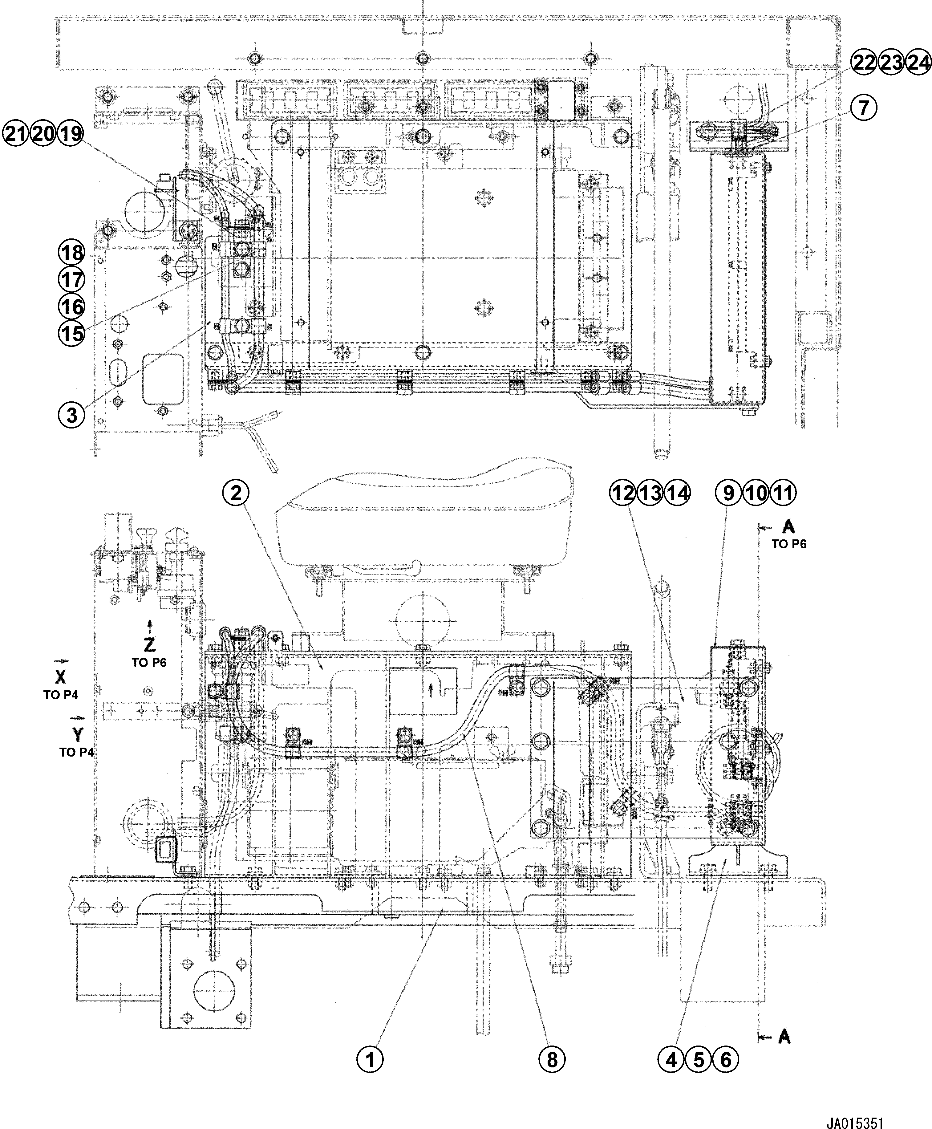 Кронштейн 23B-06-21630 KOMATSU
