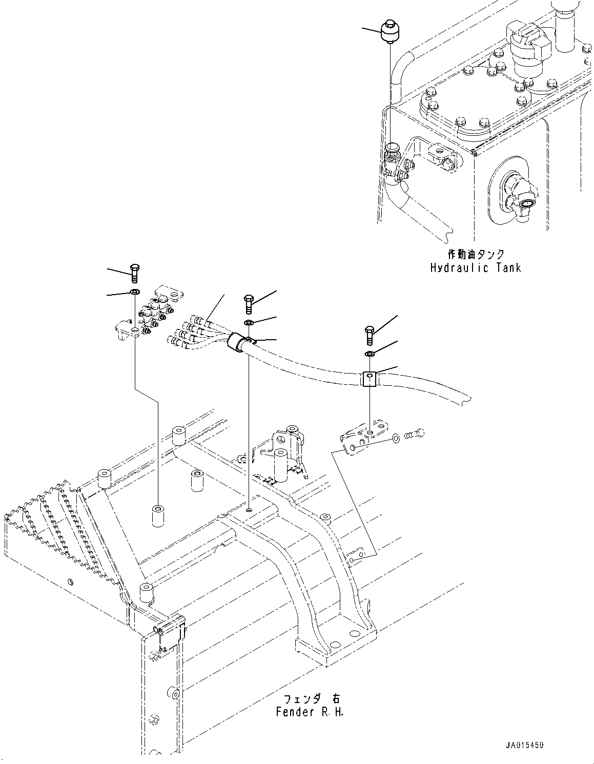 Hose(Power Train,Centralized Pressure Pickup Port Piping) (14X-49-71220) KOMATSU