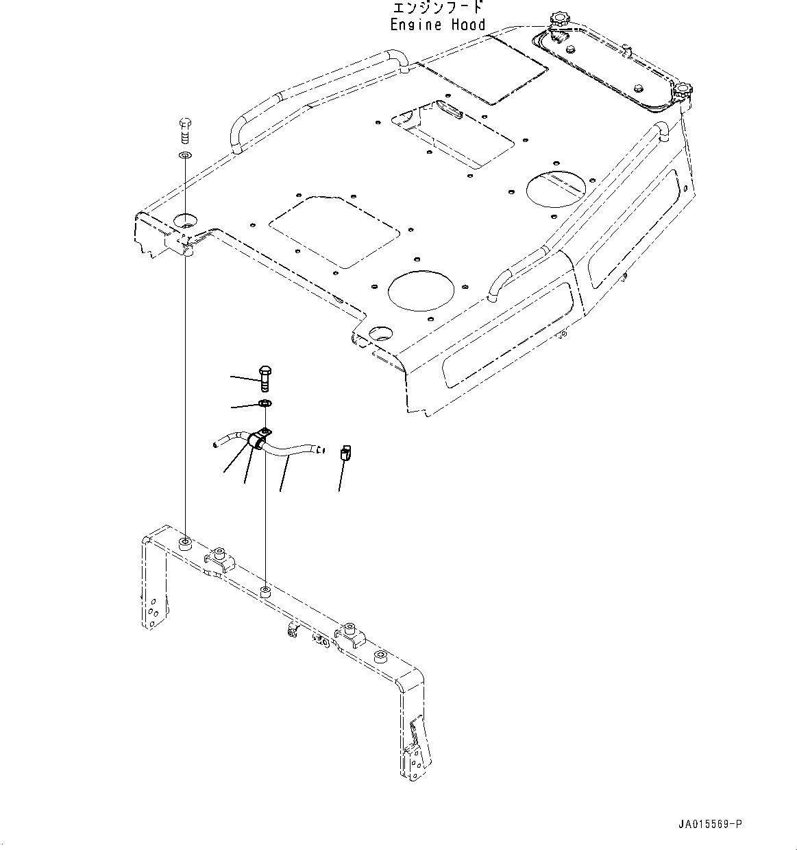 Hose(Front Guard,Related Parts) (14X-03-71571) KOMATSU