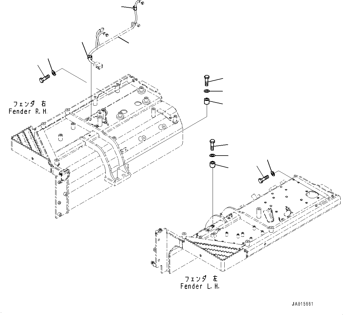 Wiring Harness(Fender,Control Valve Wiring Harness,For Radio Control Specification) (14X-06-72321) KOMATSU