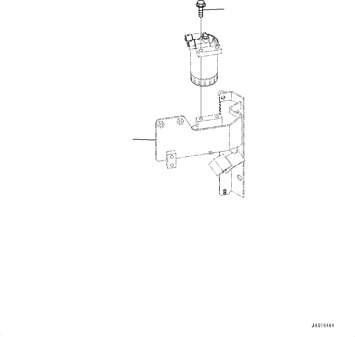 Bracket(Right Side Cover,Extra Bad Fuel and Poor Fuel Specification, Water+Dust, Additional Filter) (22B-46-24210) KOMATSU