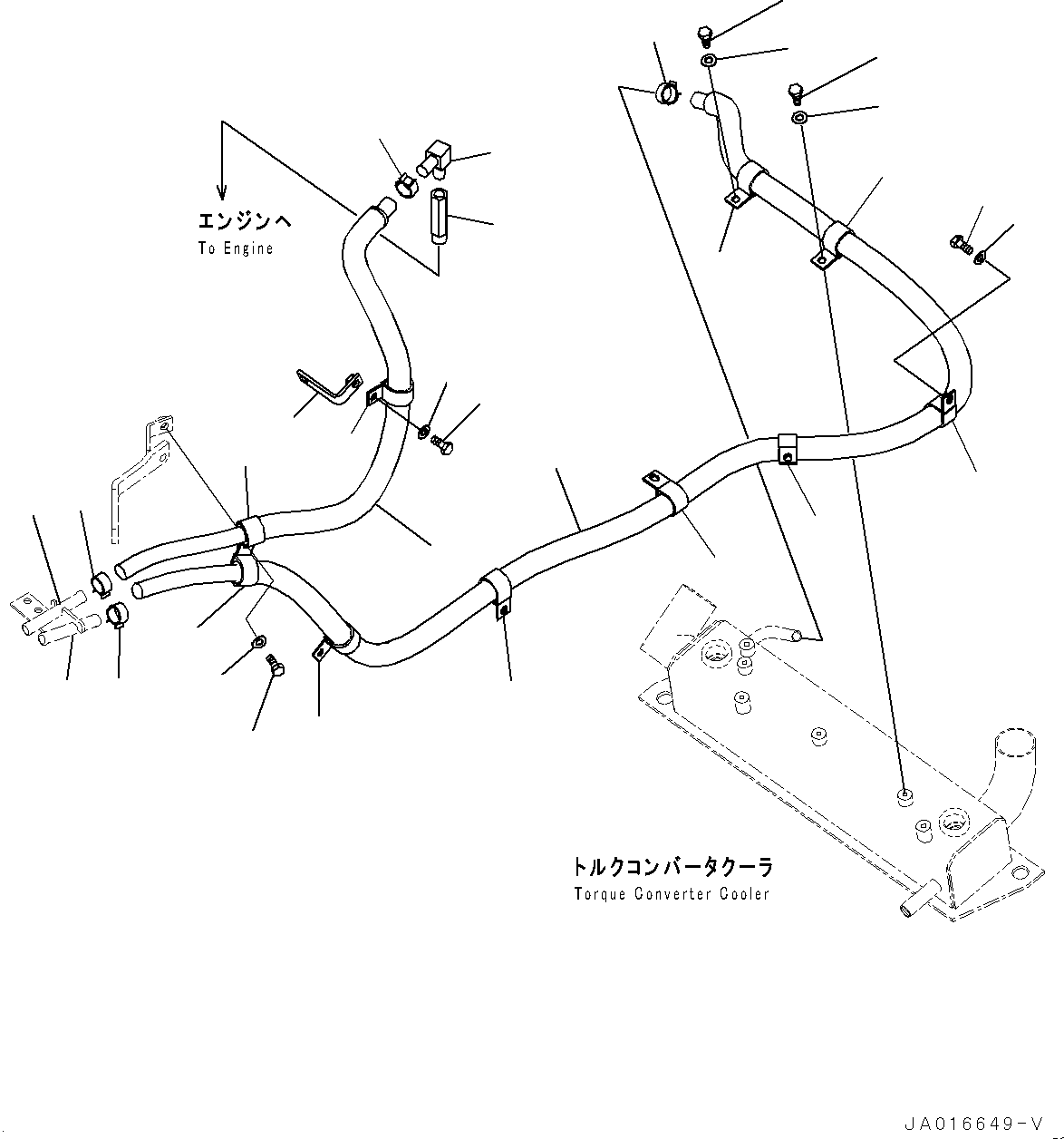Hose(Cab and Floor Frame Group,Heater Piping,Escape R.H. Door) (423-S62-4151) KOMATSU