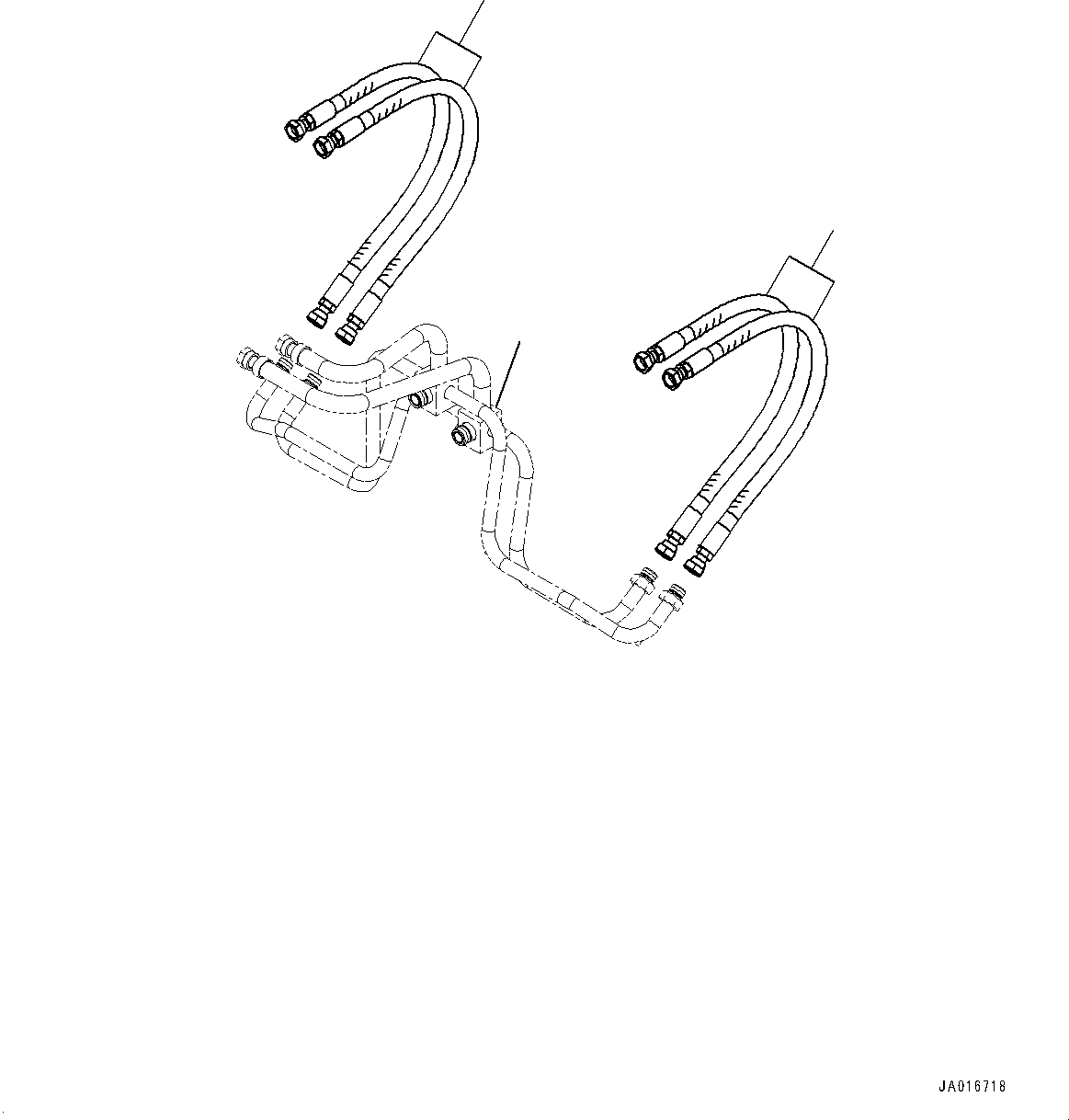 Tube(Hydraulic Piping,Lift Cylinder Piping,With ECSS) (418-62-43110) KOMATSU