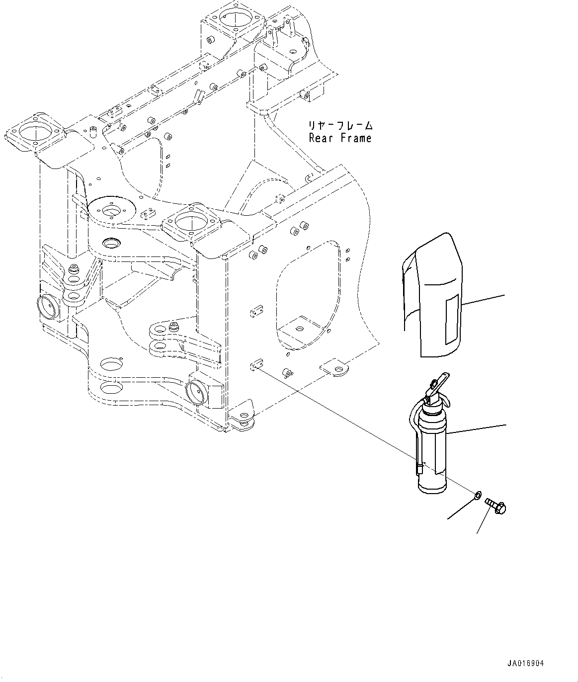 COVER,EXTINGUISHER 421-968-3110 KOMATSU