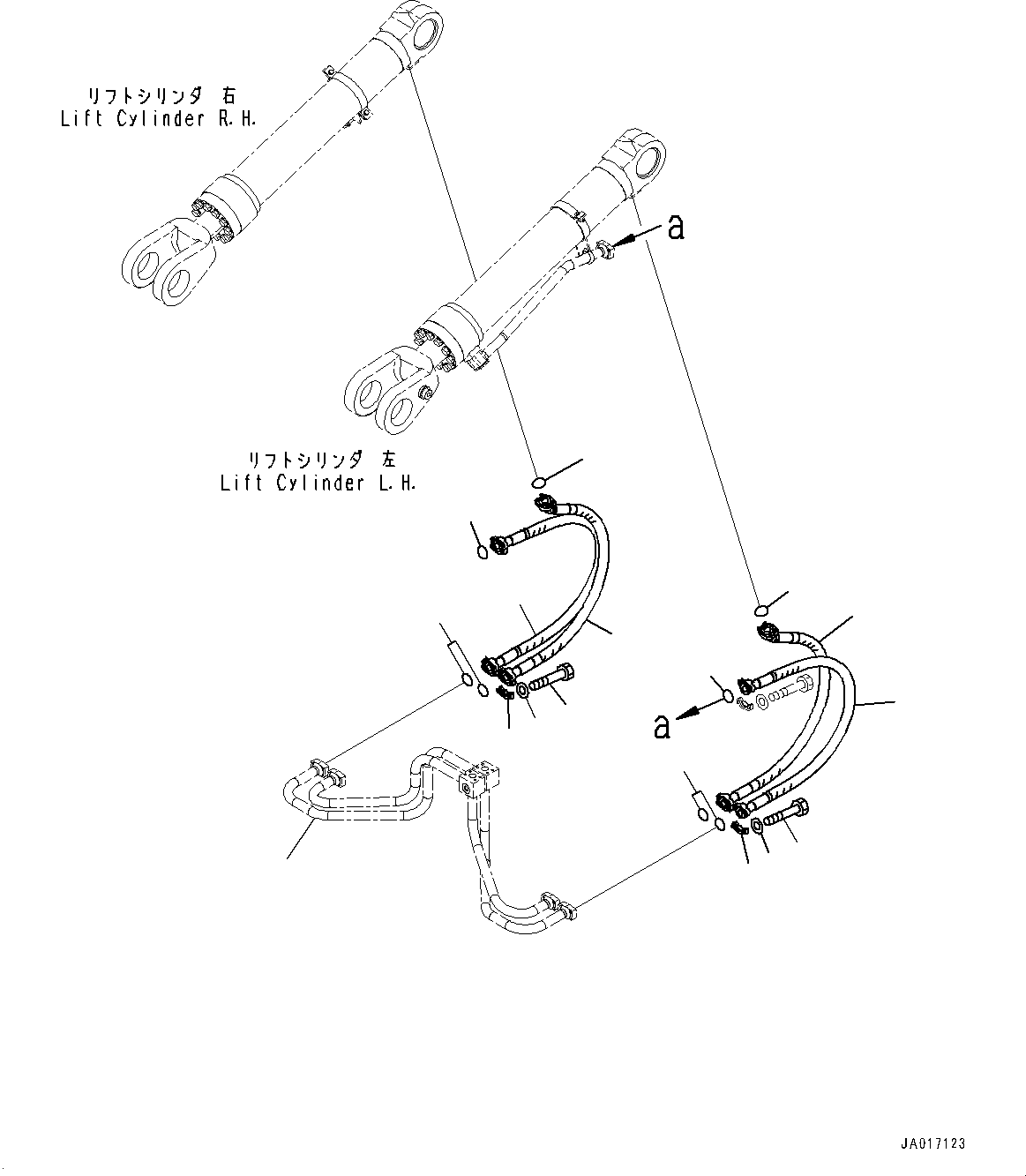 Трубка (гидравлика, трубопровод подъёмного цилиндра) (421-62-43243) KOMATSU