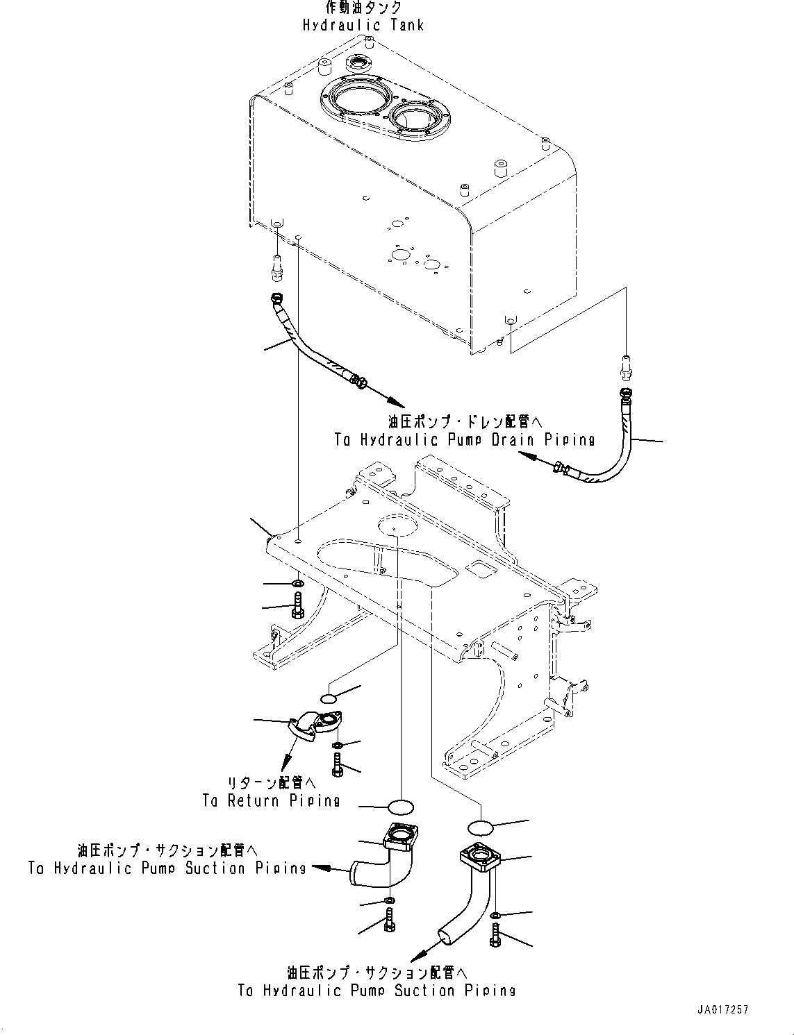Bracket(Exhaust Pipe,Komatsu Diesel Particulate Filter (KDPF) and SCR Assembly Mounting,Without Auto-greasing System) (421-60-65924) KOMATSU