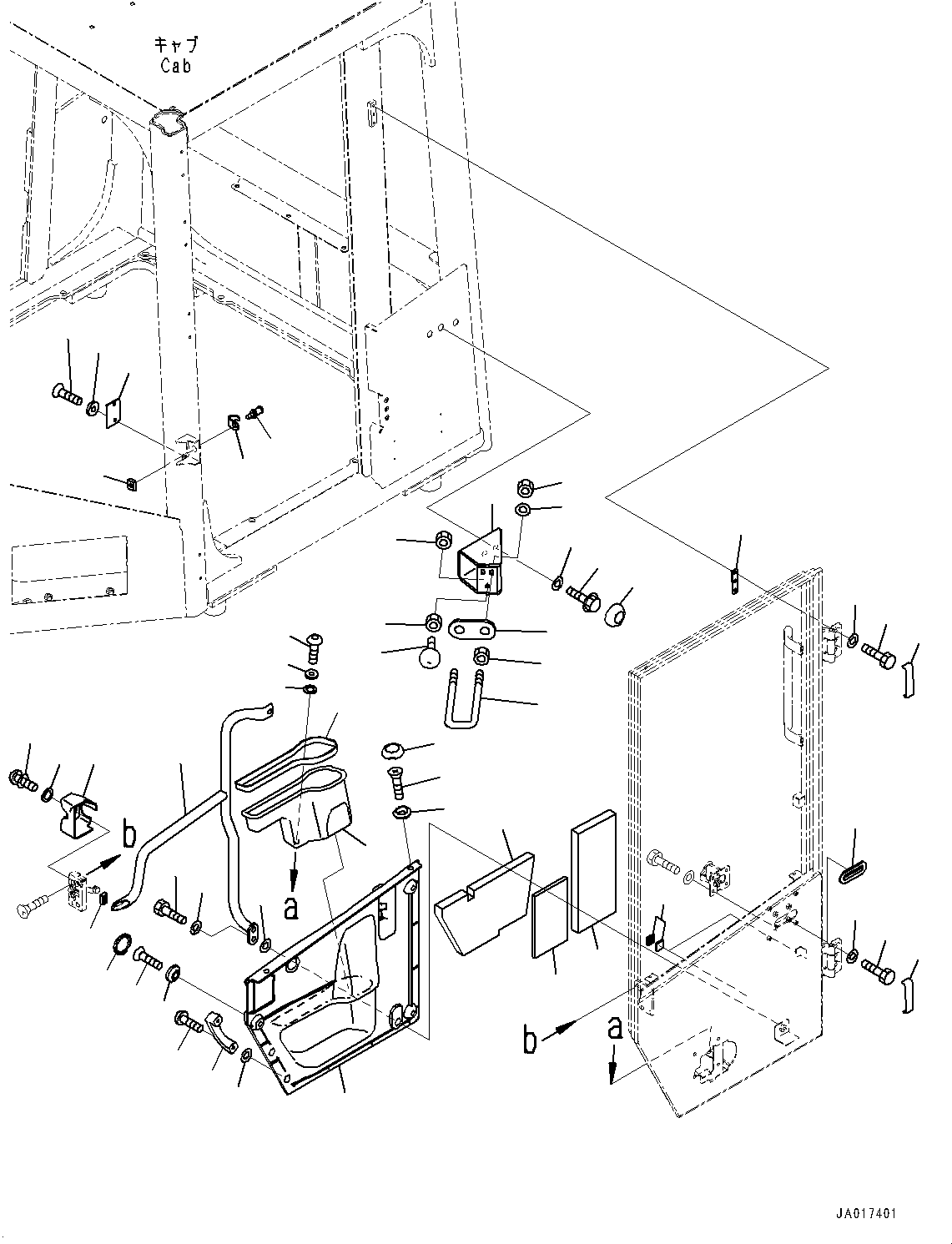 ROPS Cab Assembly, Both Side Sash Window,For AJSS,For Proof Load Improvement 421-926-6667 KOMATSU