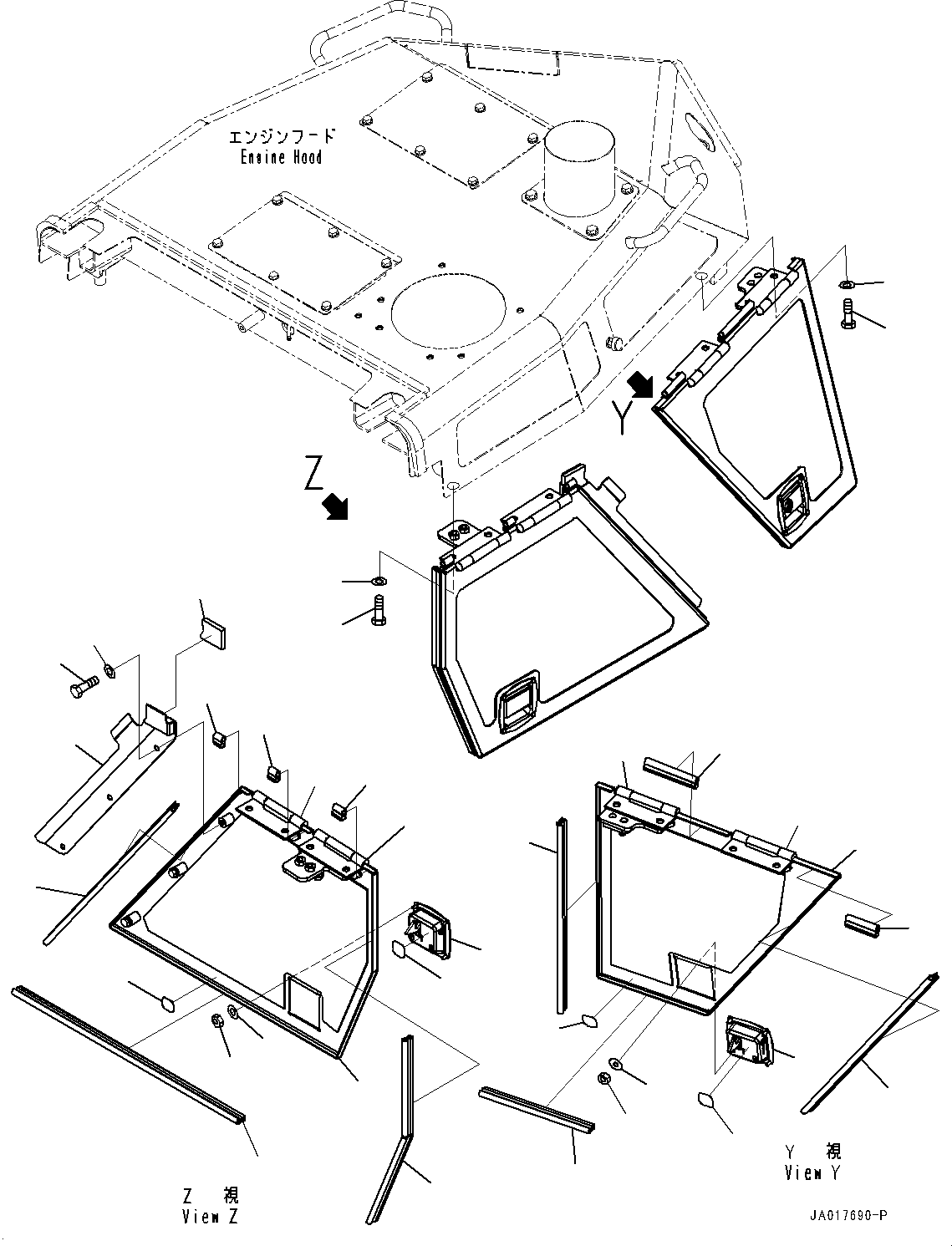 Side Cover Assembly 154-54-85291 KOMATSU