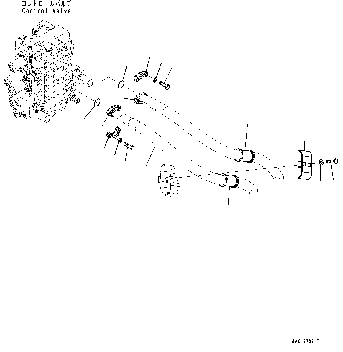 Hose(Dozer Blade Lift Piping,Piping and Bracket) (154-61-88461) KOMATSU