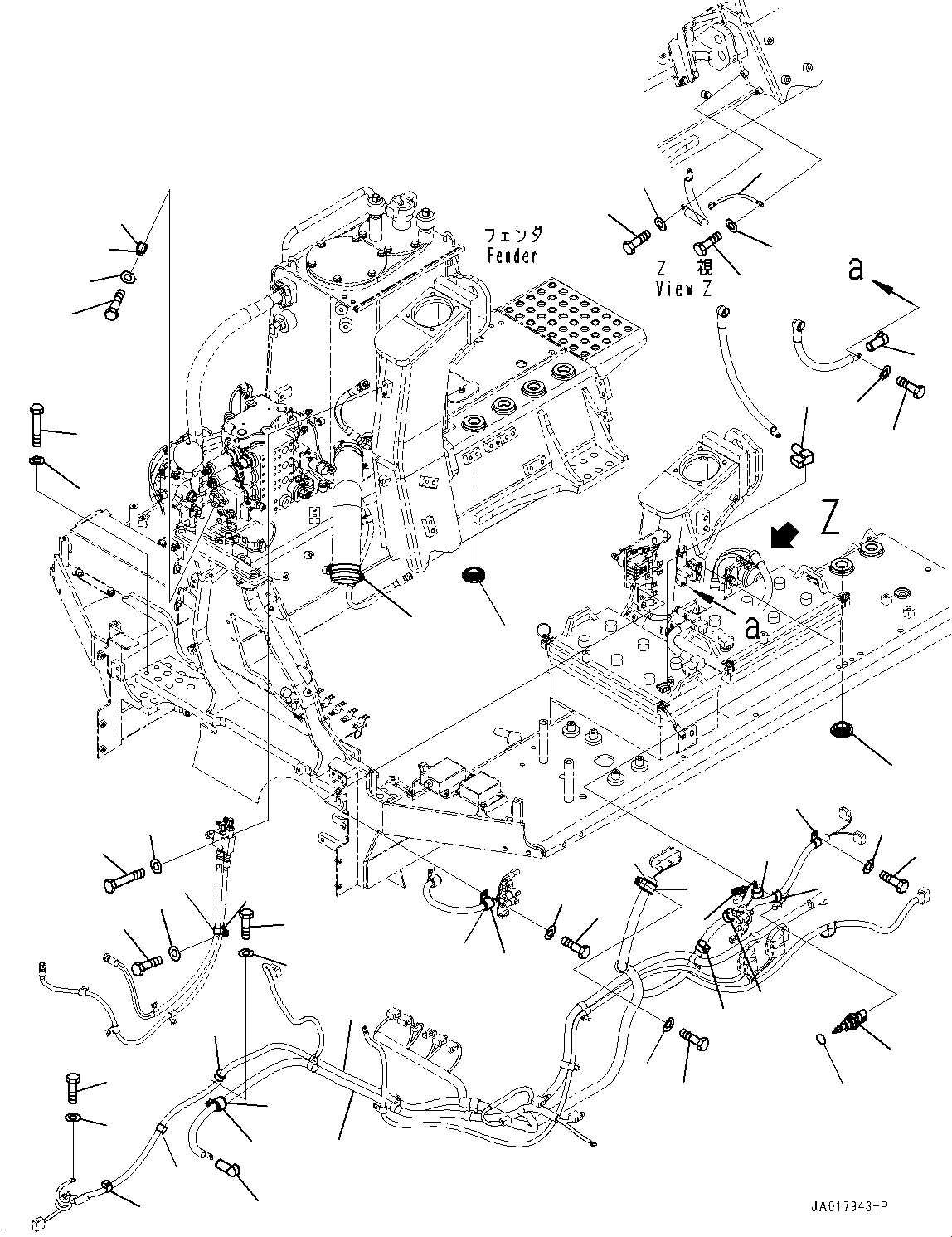 Cable(Fender,Battery and Starting Wiring Harness) (154-06-81731) KOMATSU