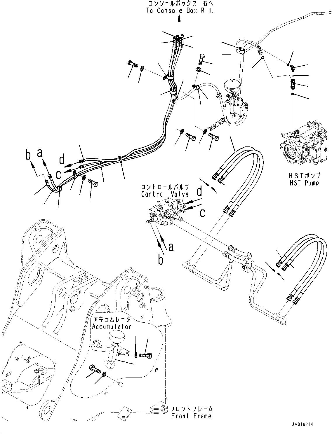 Tee(Hydraulic Piping,Steering Drain Piping,With Emergency Steering, Automatic Control Type) (417-62-54332) KOMATSU