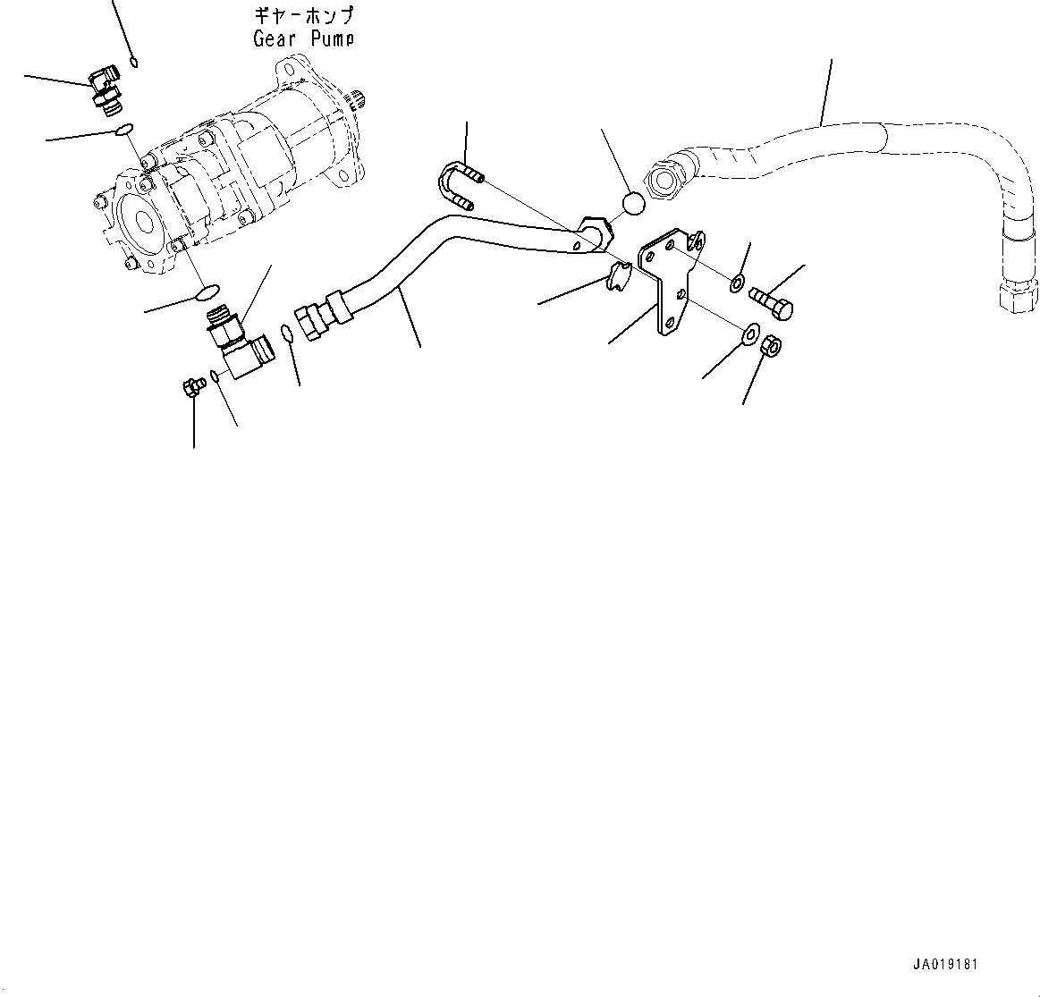 Hose(Rear Axle,Final Drive, Solenoid Valve and Piping) (23B-60-84441) KOMATSU