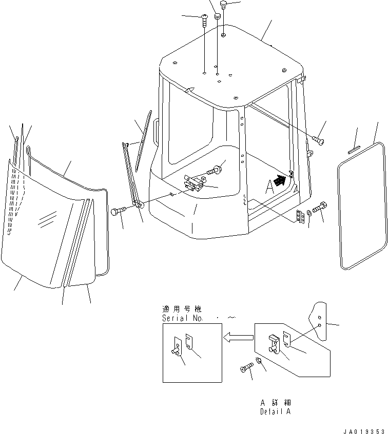 GLASS,SIDE 423-56-21130 KOMATSU