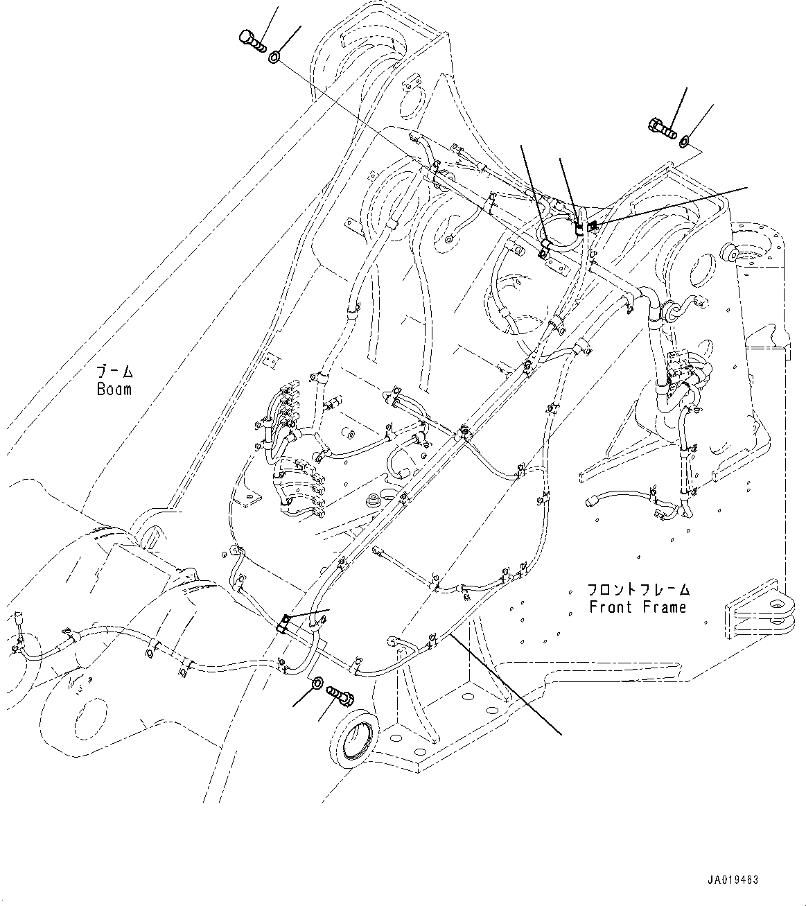 Wiring Harness(Front Wiring Harness,Wiring Harness,With Tooth Cover Lamp) (423-06-53510) KOMATSU