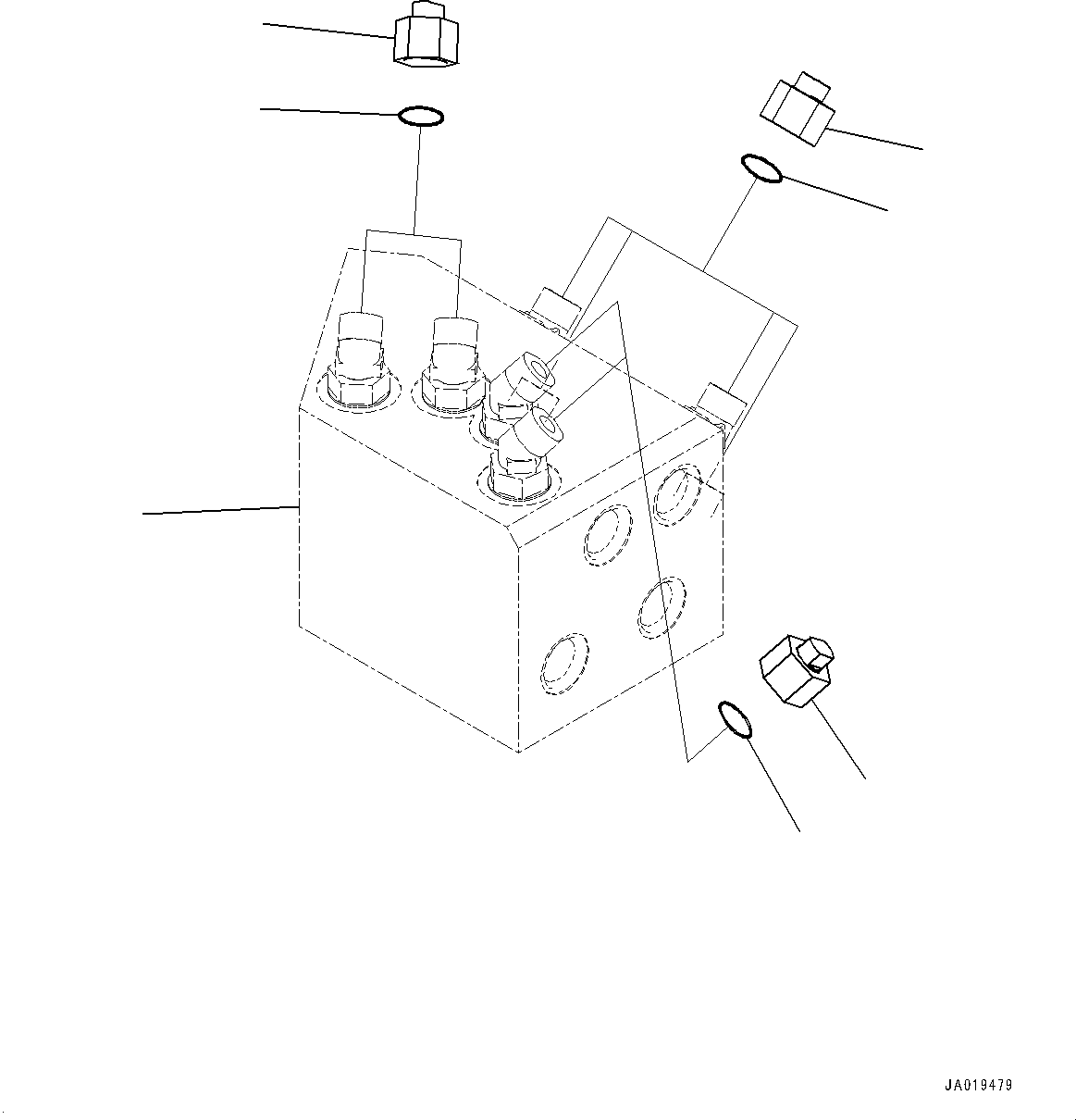 Block(Ripper Piping,Cover,With Variable Digging Angle Multi Ripper) (154-78-85210) KOMATSU