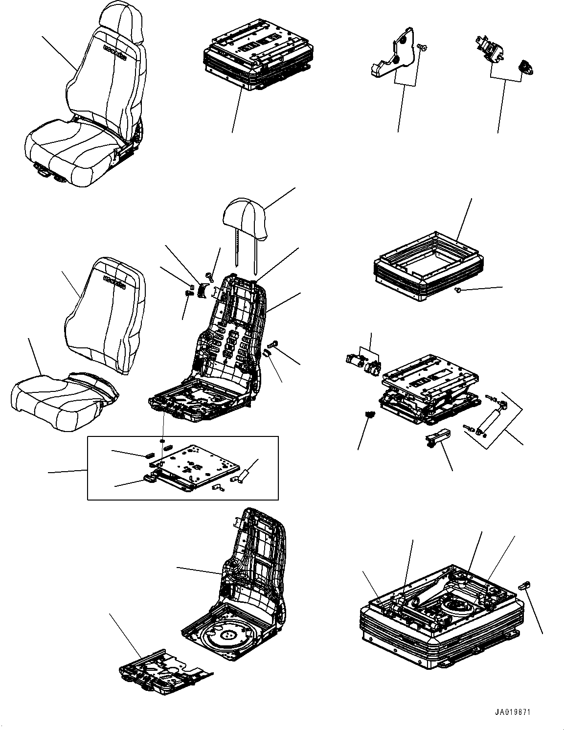 Seat Top Slide Assembly ZSSA37433.901 KOMATSU