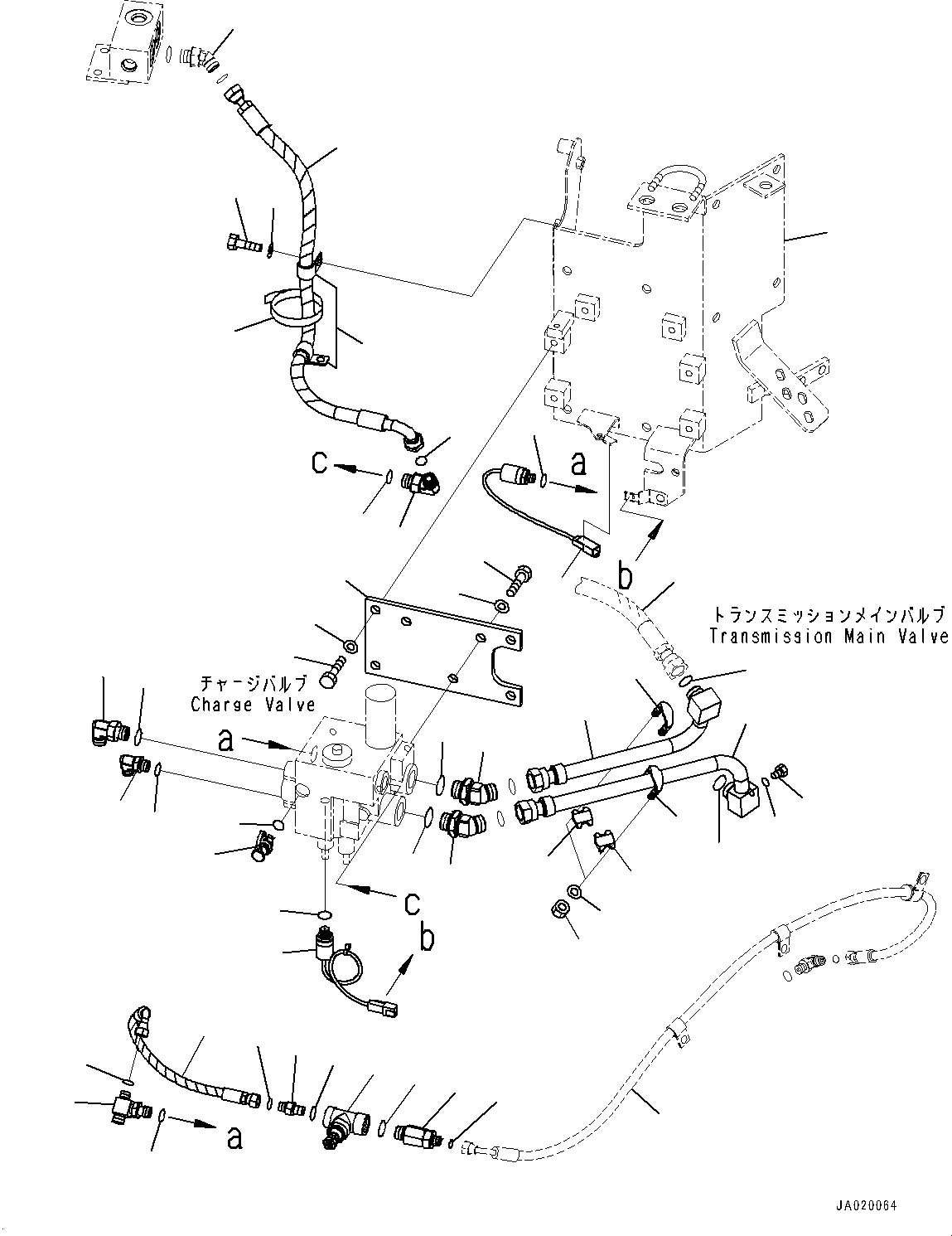 Hose(Cooling Fan Drive Piping,Piping) (424-62-43523) KOMATSU