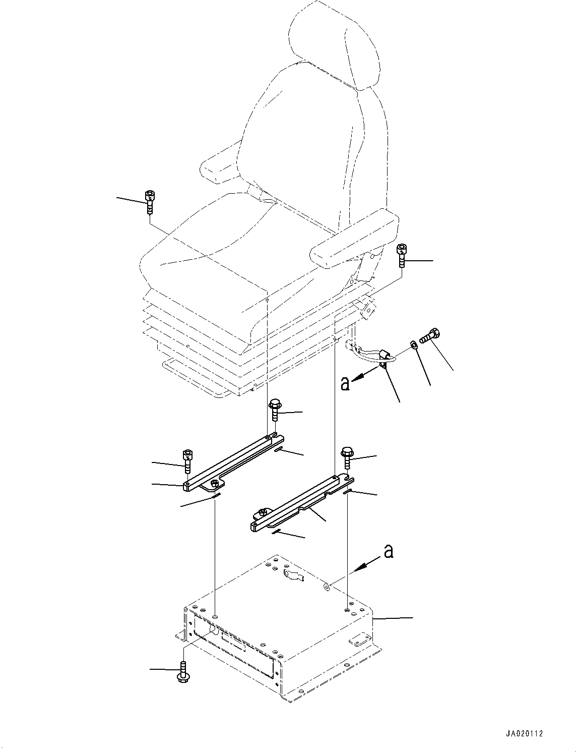 Bracket(ROPS Cab and Floor Frame Group,Console Cover, L.H.,2-Passenger) (417-54-59151) KOMATSU