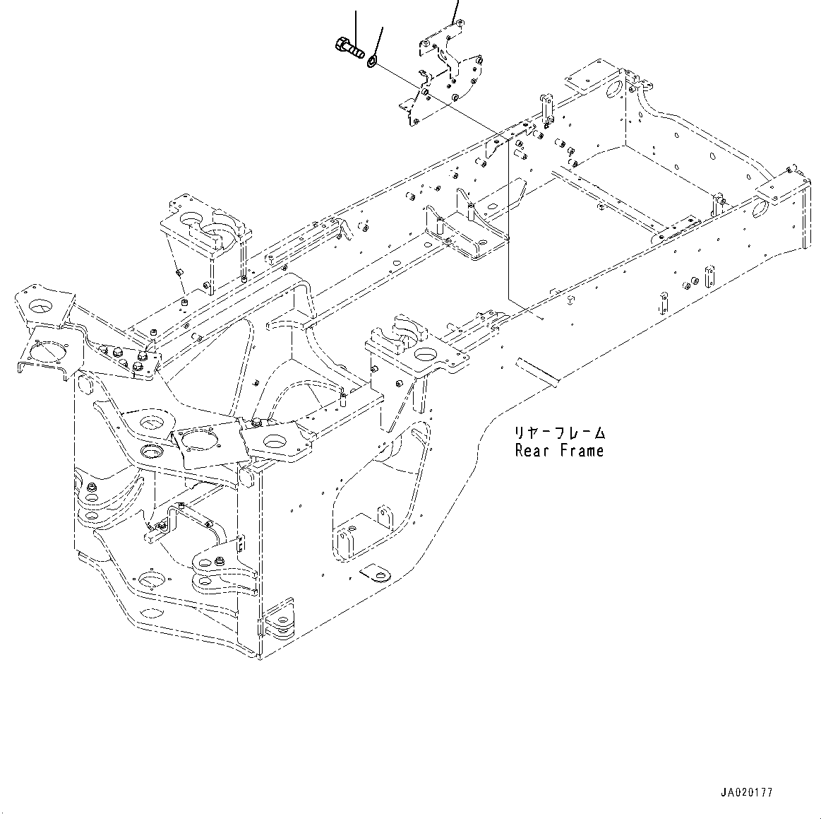 Bracket(Rear Wiring Harness,Wiring Harness,With 90Amp. Alternator,Secondary Steering, Automatic Control) (423-06-63281) KOMATSU