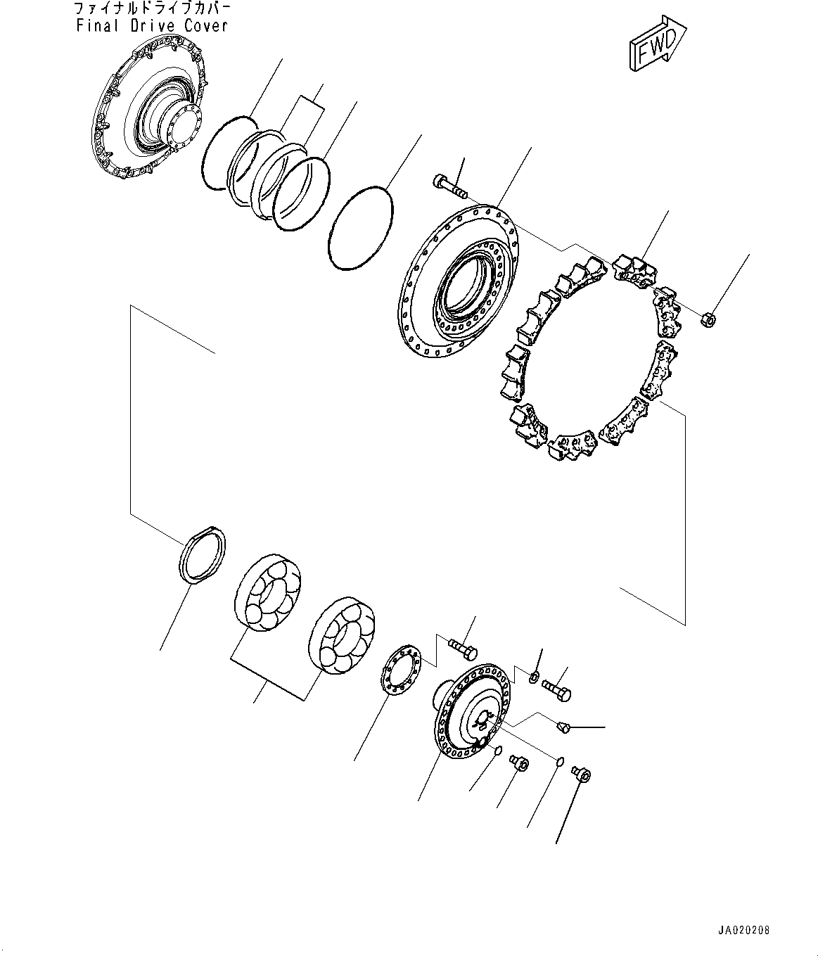 Бортовой редуктор в сборе 154-27-00641 KOMATSU