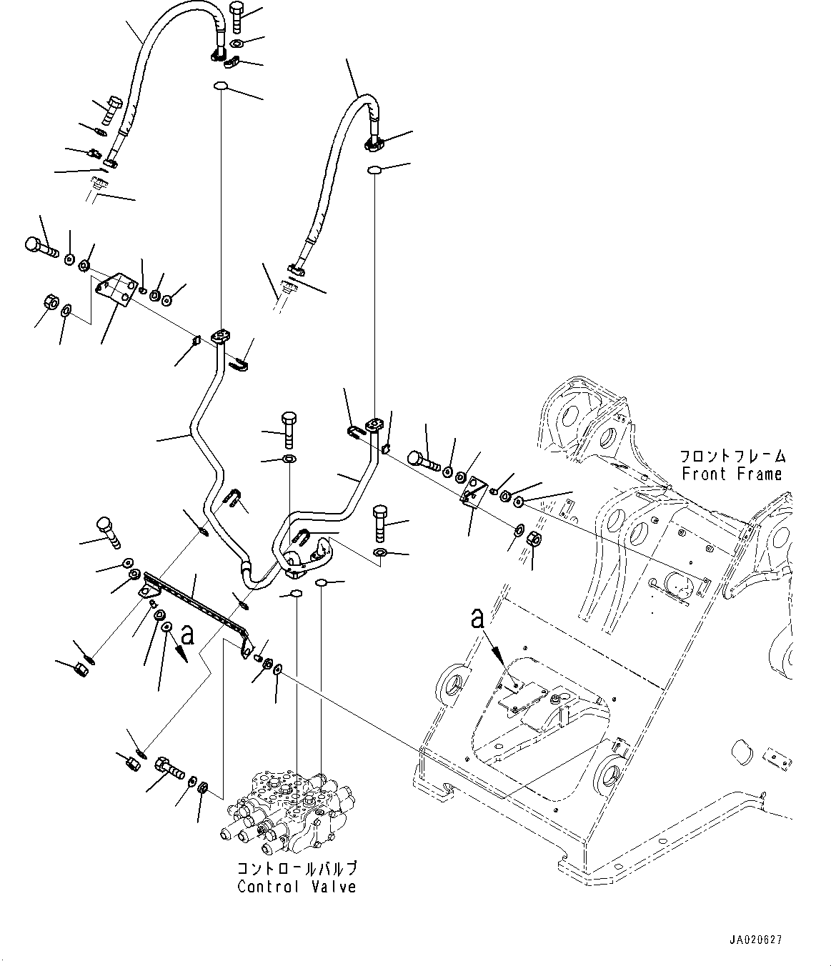 Tube(Hydraulic Piping,Boom Piping,With 3-Spool Control Valve) (419-877-3430) KOMATSU