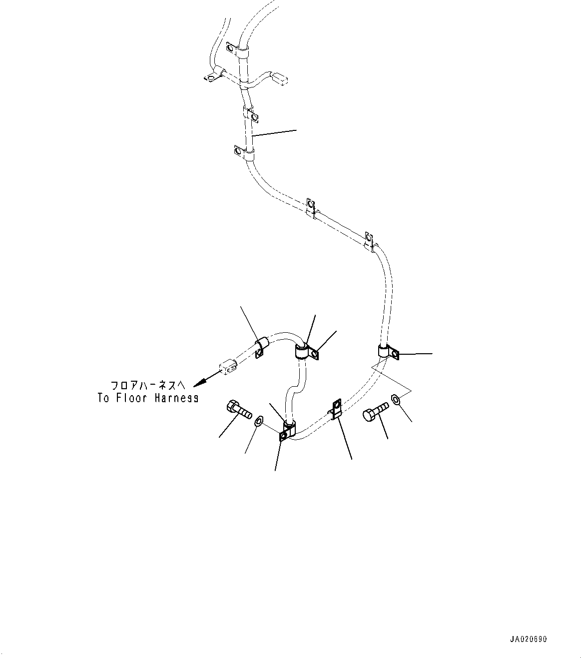 Wiring Harness(Engine Hood,Wiring Harness) (419-06-48132) KOMATSU