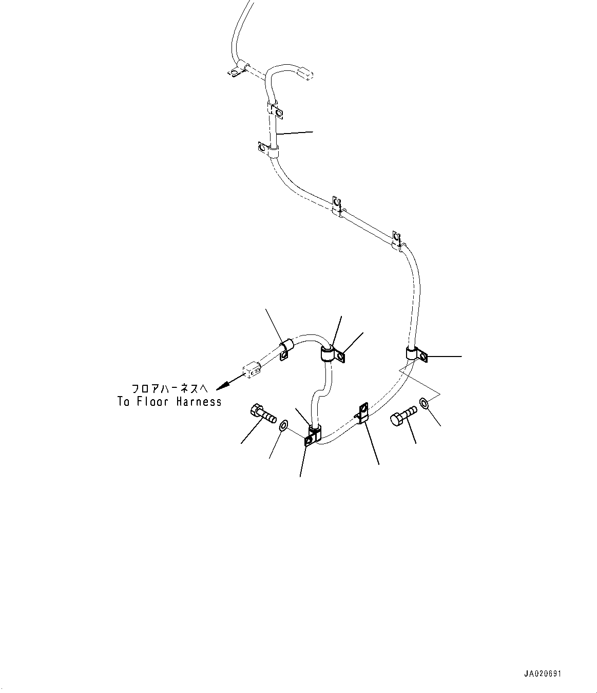 Wiring Harness(Engine Hood,Wiring Harness,With ROPS Canopy) (419-06-42660) KOMATSU