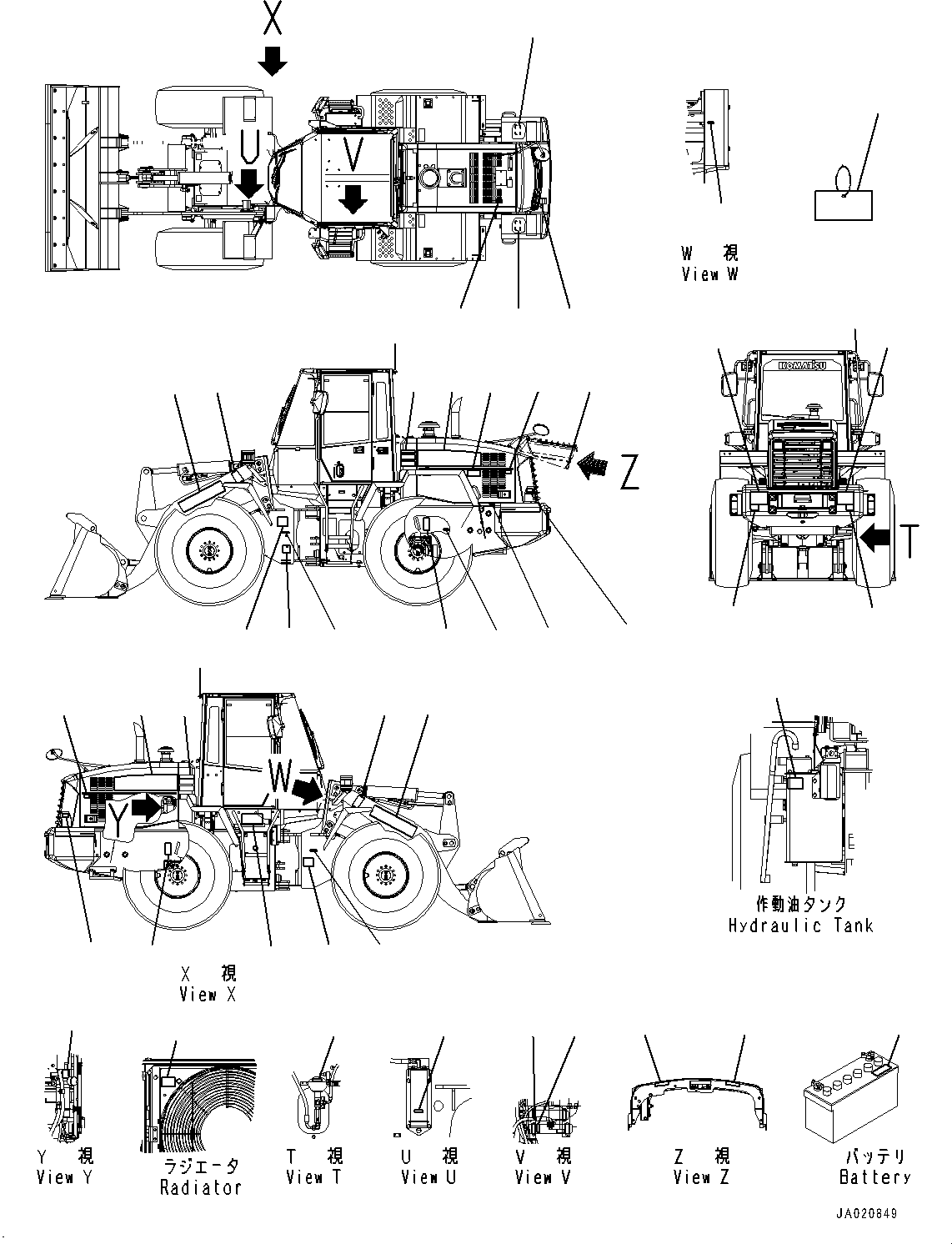 Decal, Machine Model 417-U77-4711 KOMATSU