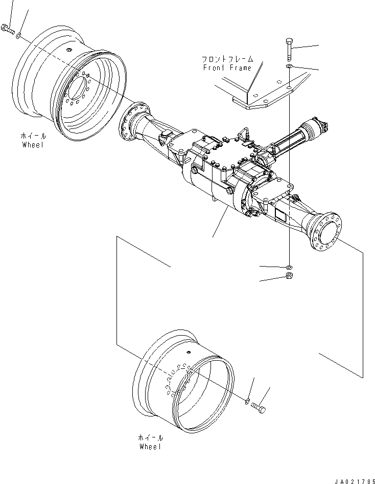 AXLE ASS'Y,FRONT (FOR SOLID TIRE) (ASD) (417-22-30150) KOMATSU