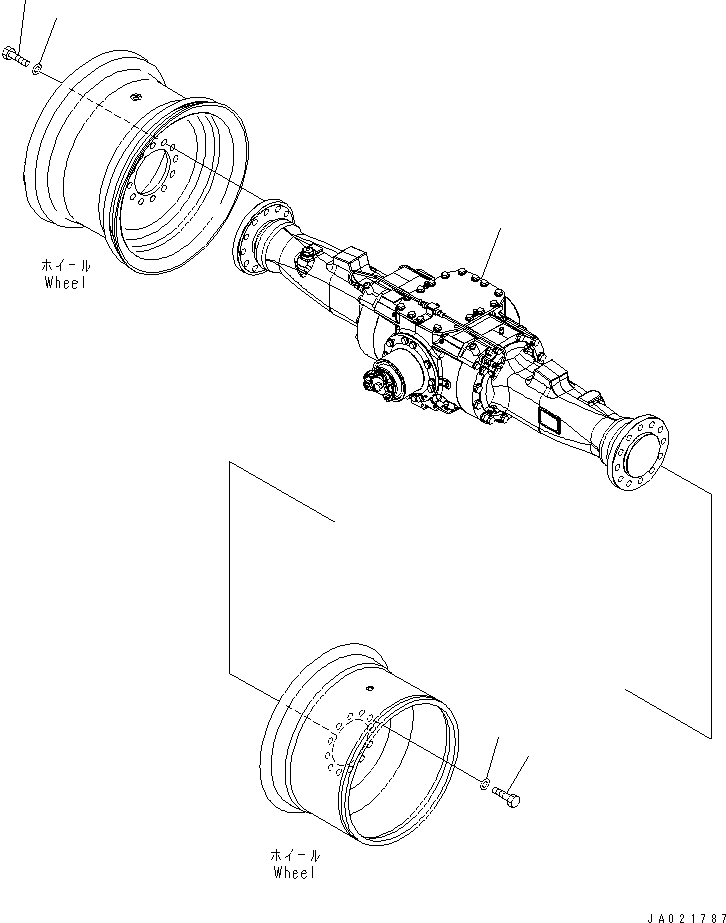 AXLE ASS'Y,REAR (FOR SOLID TIRE) (417-23-30100) KOMATSU