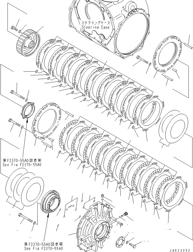 CLUTCH AND BRAKE A.,(B) 195-22-00304 KOMATSU