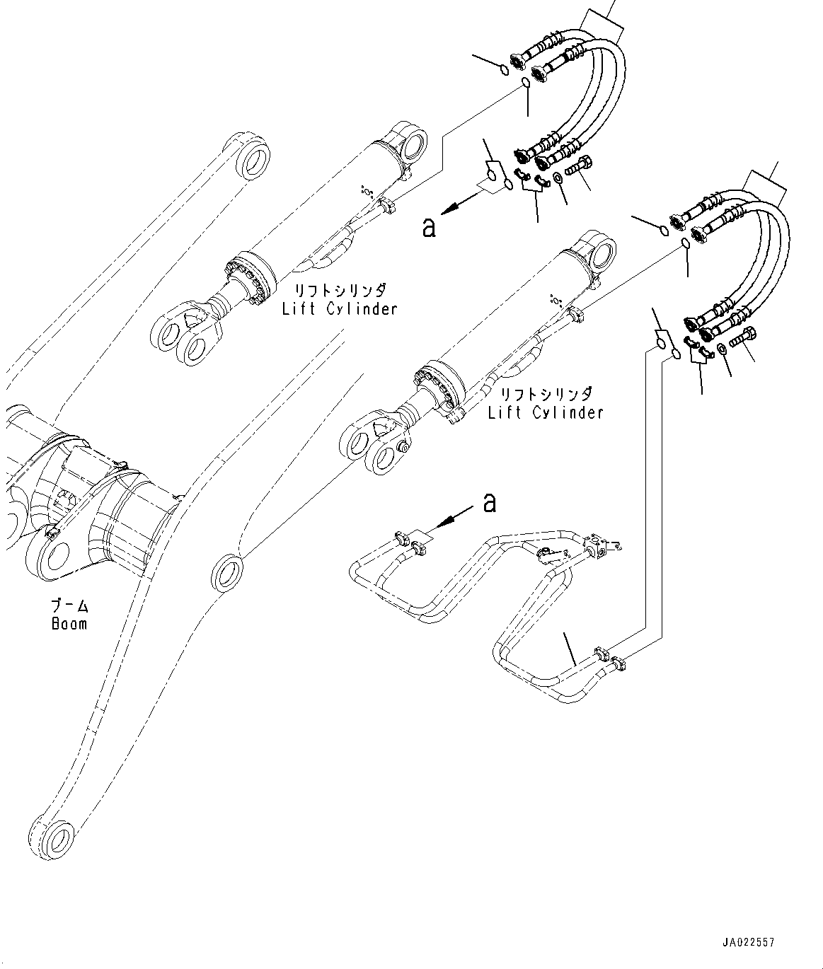 Tube(Hydraulic Piping,Lift Cylinder Piping,With Load Meter) (424-62-43143) KOMATSU