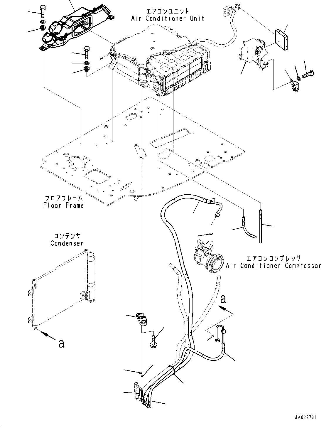 Bracket(Floor Frame,Electric Parts) (22B-06-36221) KOMATSU