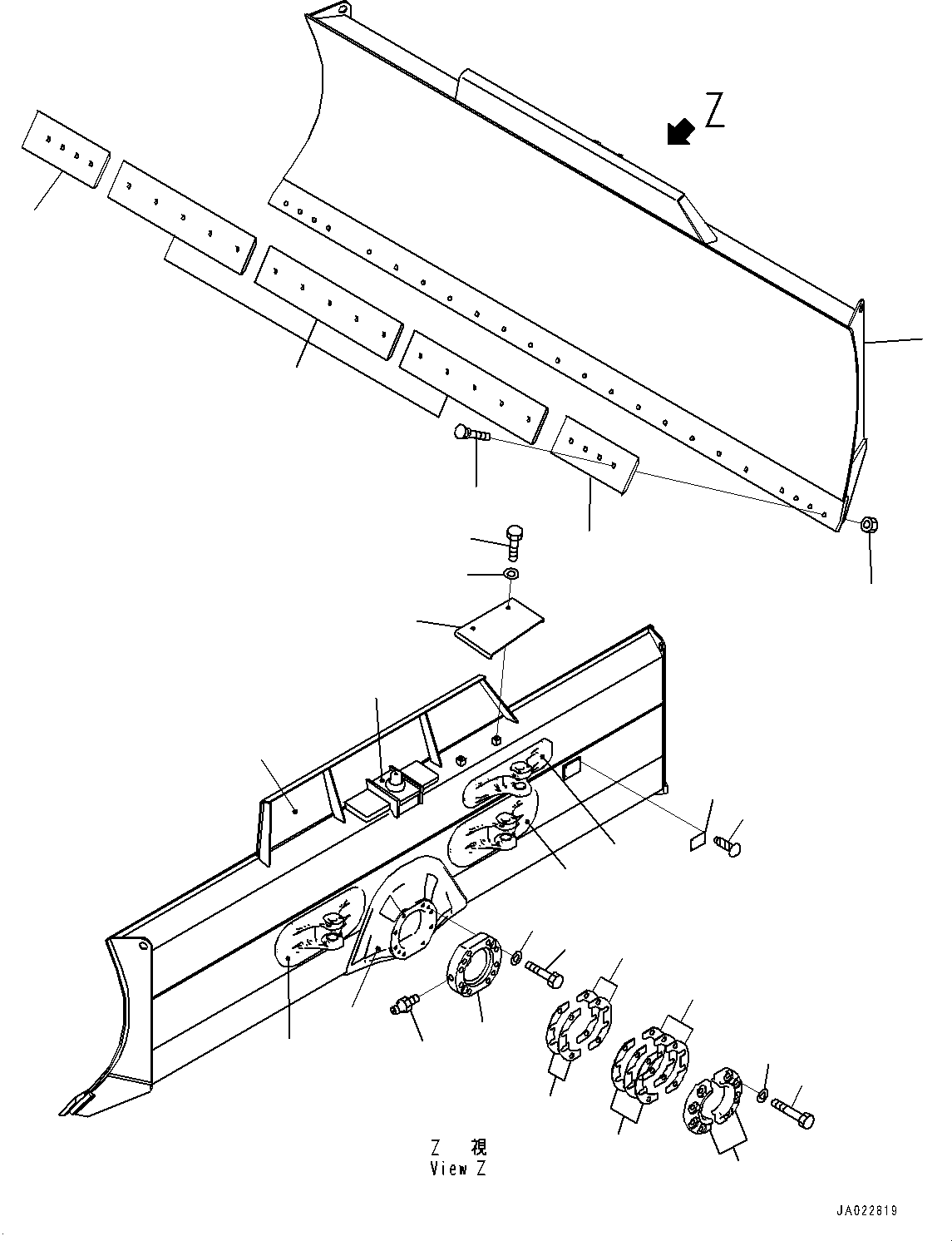 Щётка стеклоочистителя 11Y-72-54500 KOMATSU