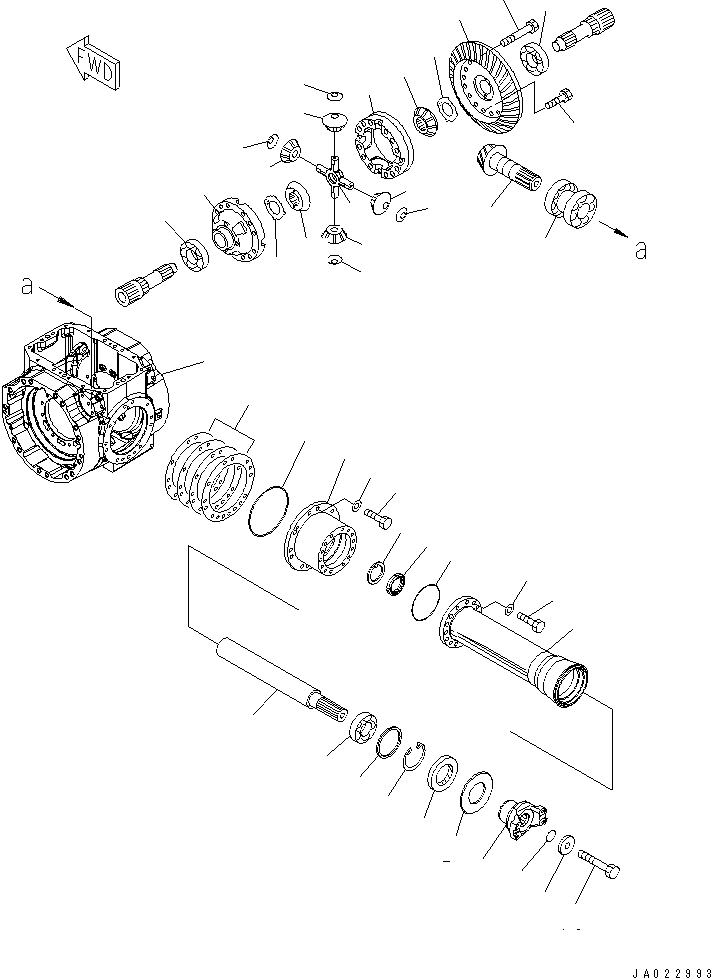 Ведущая шестерня (пиньон) в сборе 418-22-31601 KOMATSU