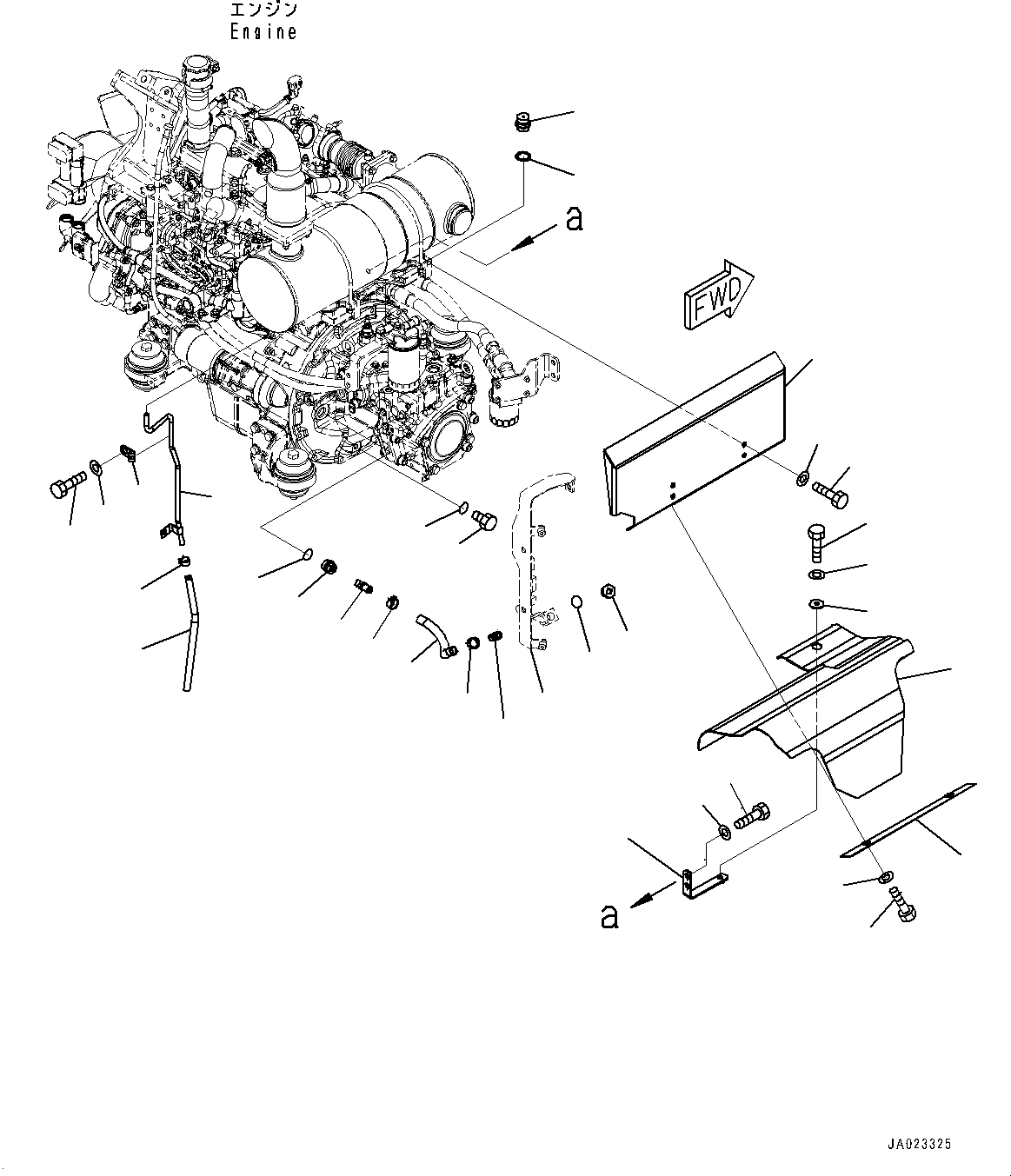 Bracket(Right Side Cover,Counterweight Cover) (22B-54-36321) KOMATSU