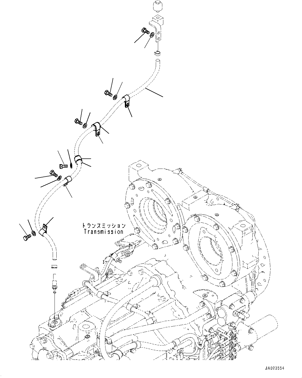 Hose(Torque Converter and Transmission,Accessory) (421-16-45110) KOMATSU