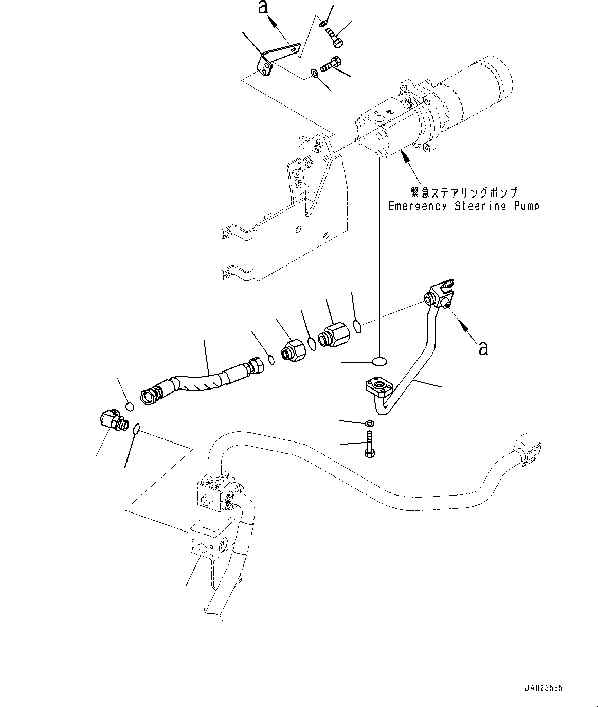 Block(Hydraulic Pump,Steering Piping) (421-62-45320) KOMATSU