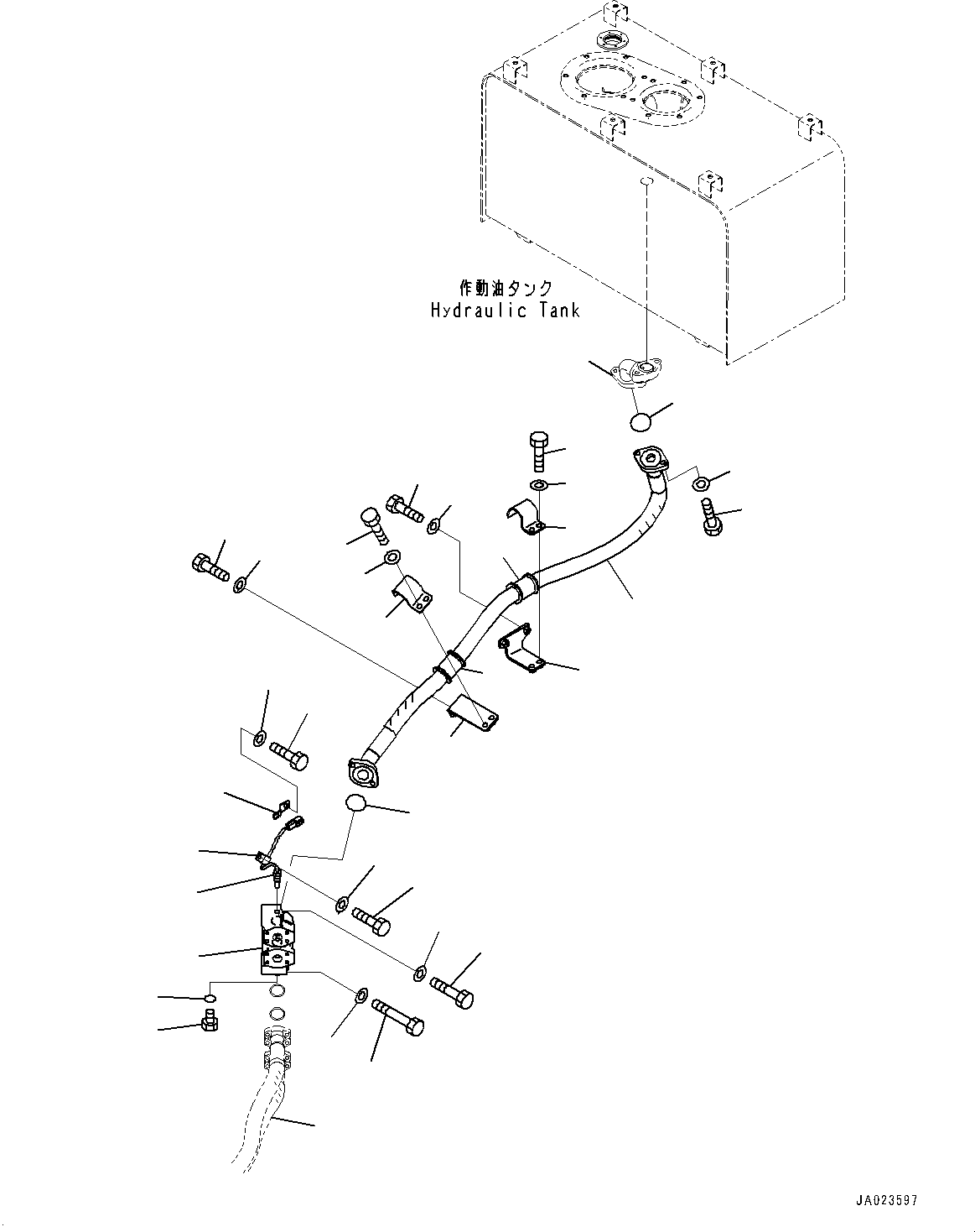 Tube(Hydraulic Tank,Cover and Dust Indicator) (421-62-45670) KOMATSU