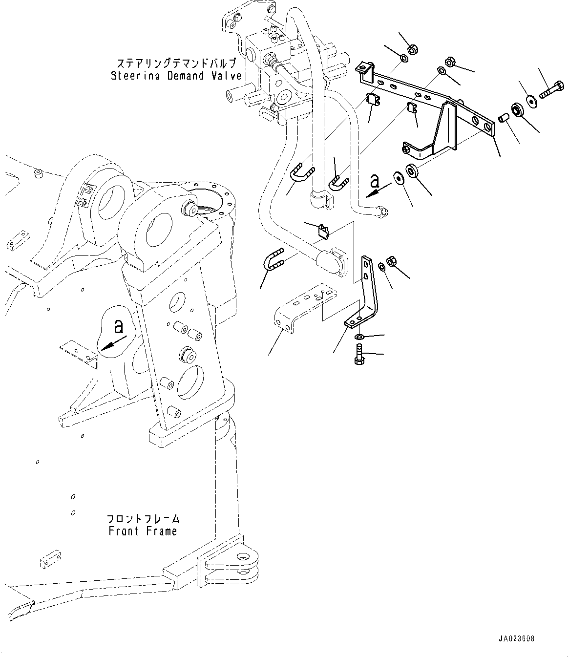 Bracket(Hydraulic Piping,Lift Cylinder Piping,With Load Meter) (421-62-43270) KOMATSU