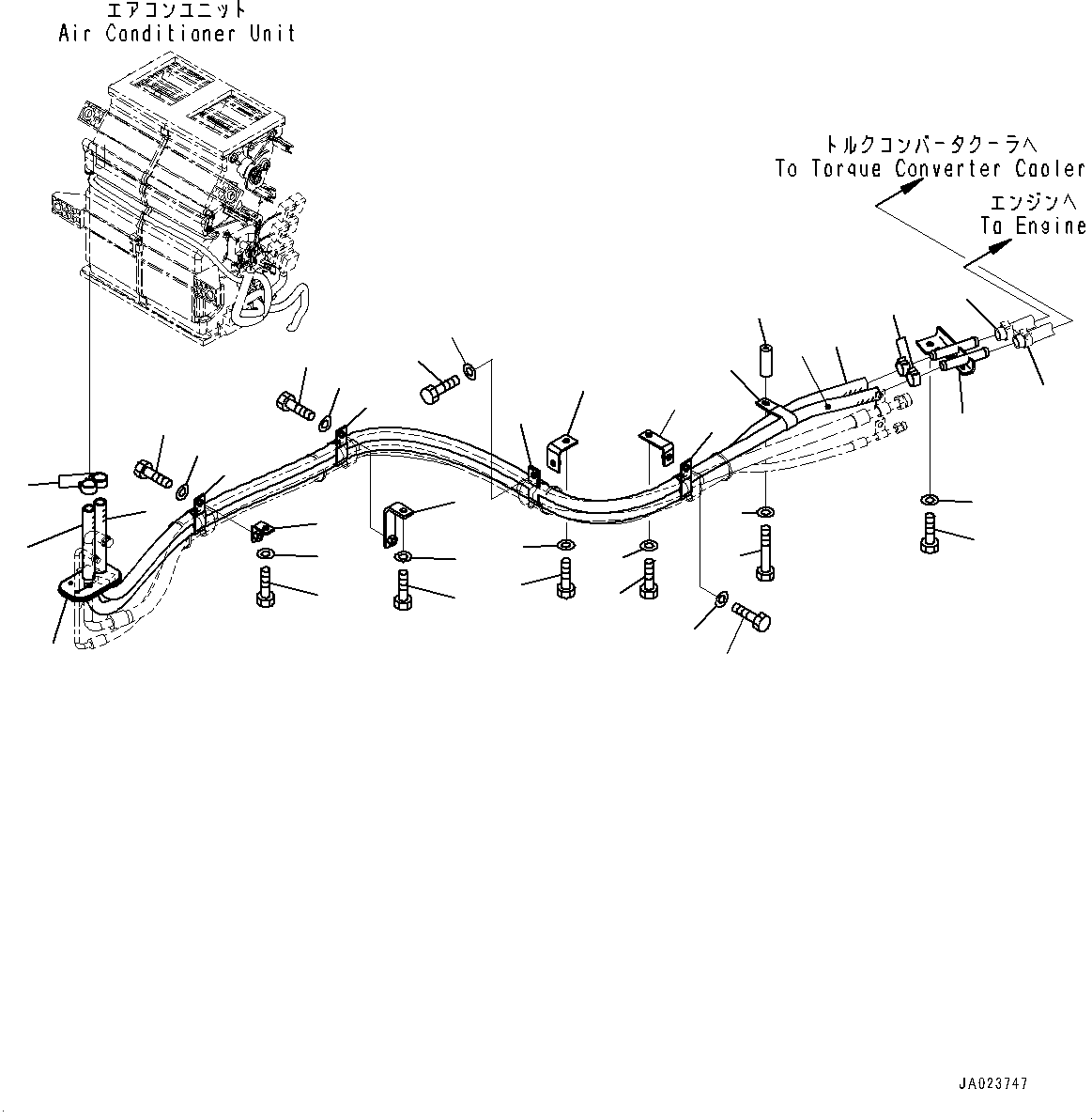 Hose(Heater Piping,Front) (421-07-41140) KOMATSU