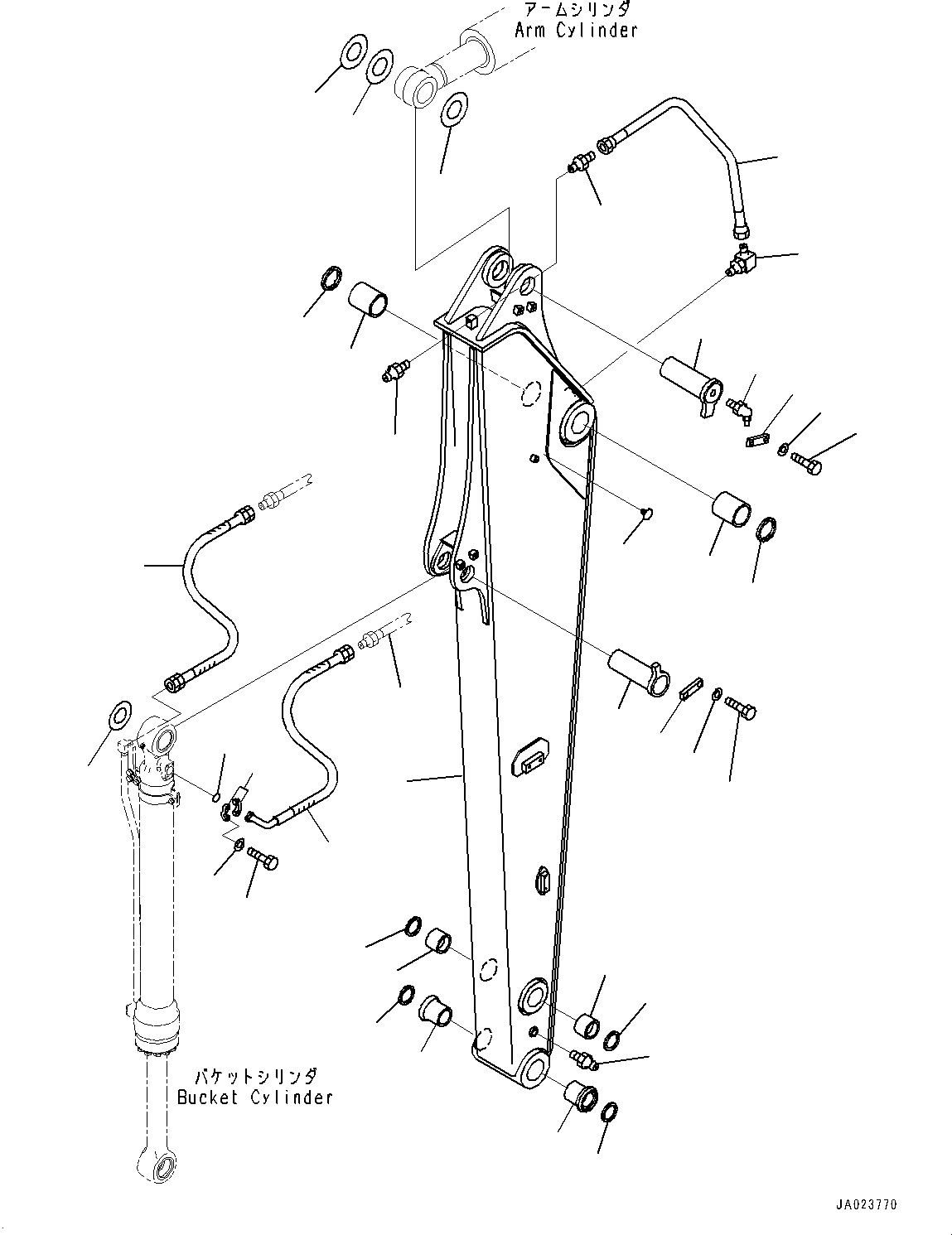 ARM, ASSEMBLY \ \ 22B-70-38220 KOMATSU