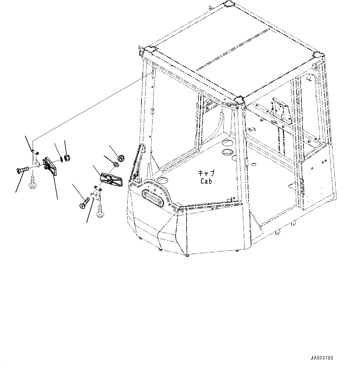 Stay(ROPS Cab,Mirror and Sunvisor) (423-925-4641) KOMATSU