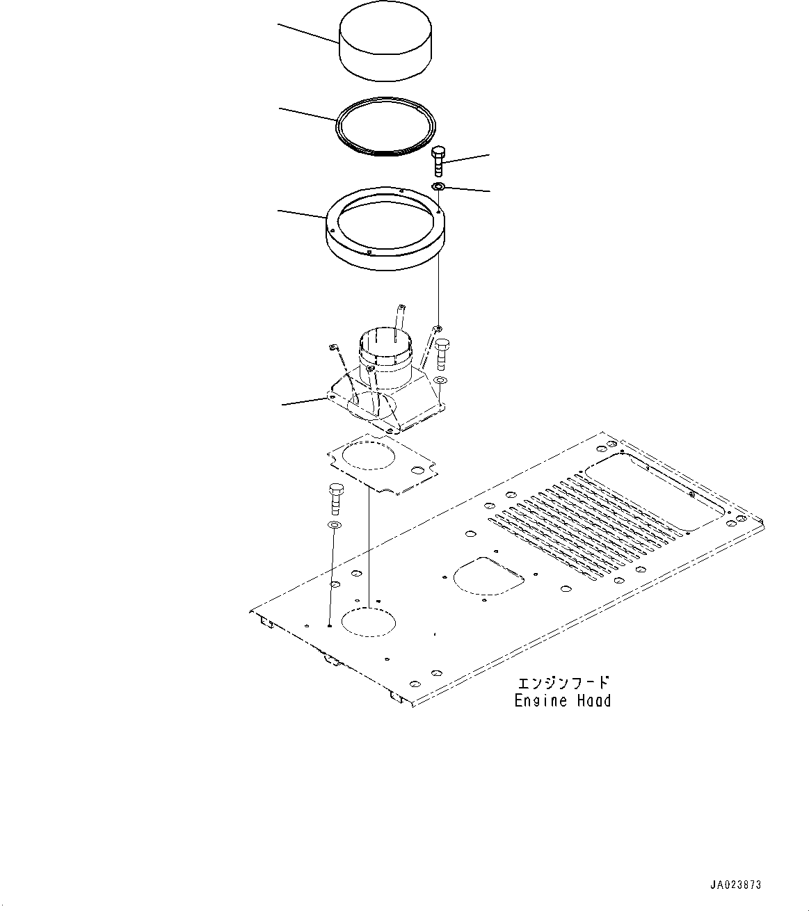 Bracket(Hood,Air Cleaner Cover,Air Intake Extension, Pre-cleaner Type,With Air Brake Cooling System) (421-54-43870) KOMATSU