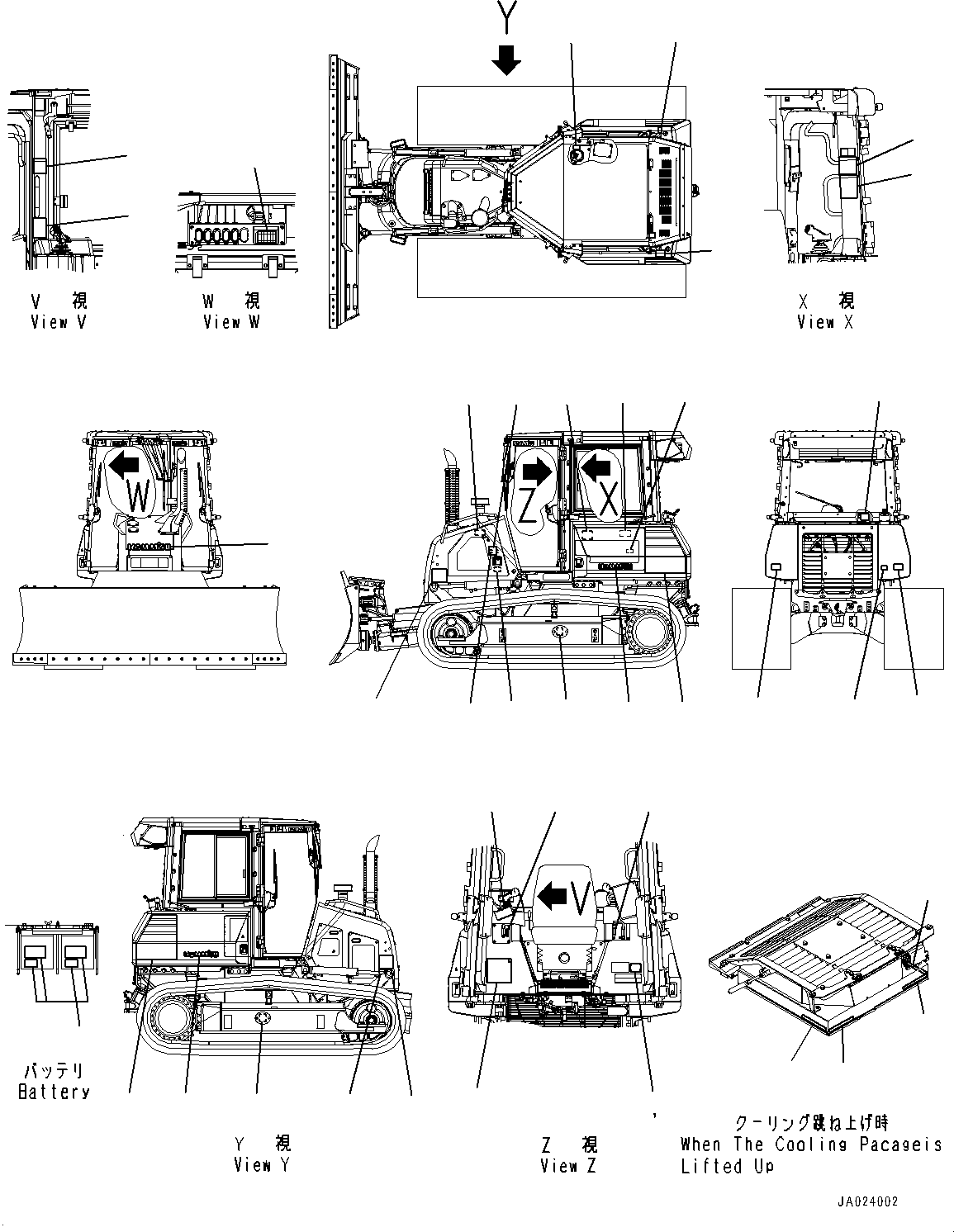 Табличка (опасно, держитесь от машины) 11Y-98-51151 KOMATSU