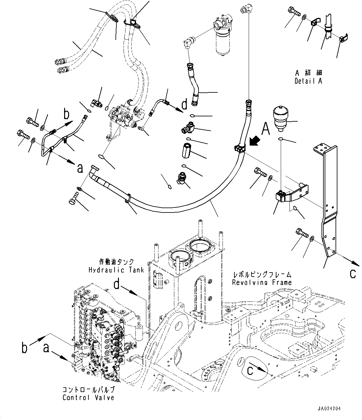 Hose(Attachment Piping,Piping,With 2-Additional Actuator Piping) (22B-62-44540) KOMATSU