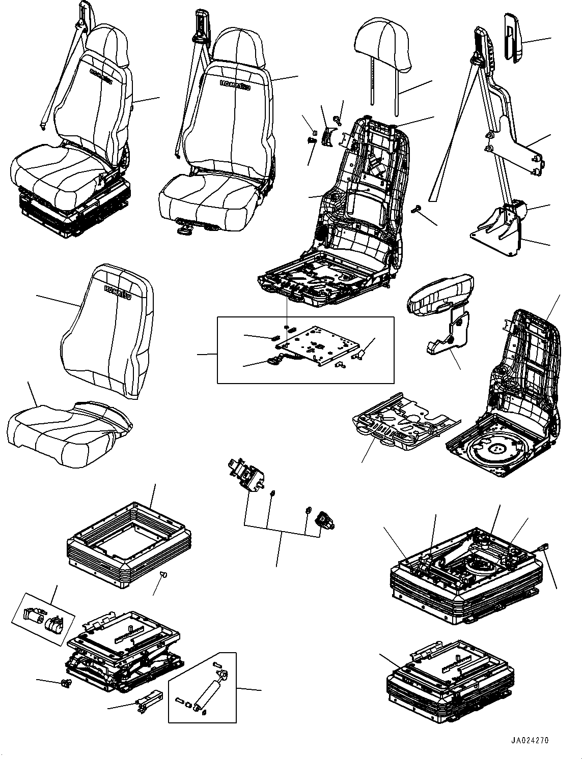 Seat Top Assembly ZSSA41497 KOMATSU